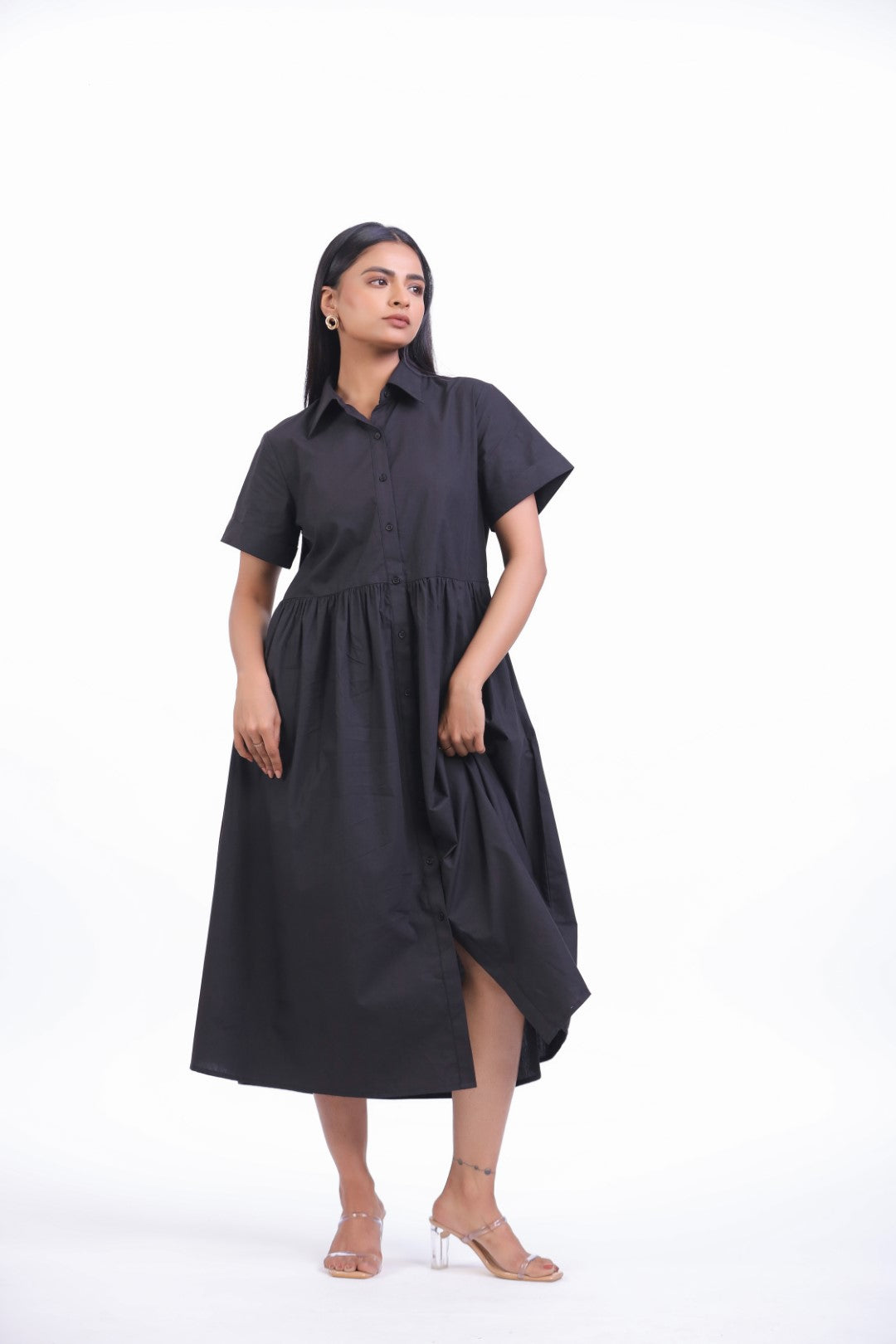 Women’s Black Cotton Dress