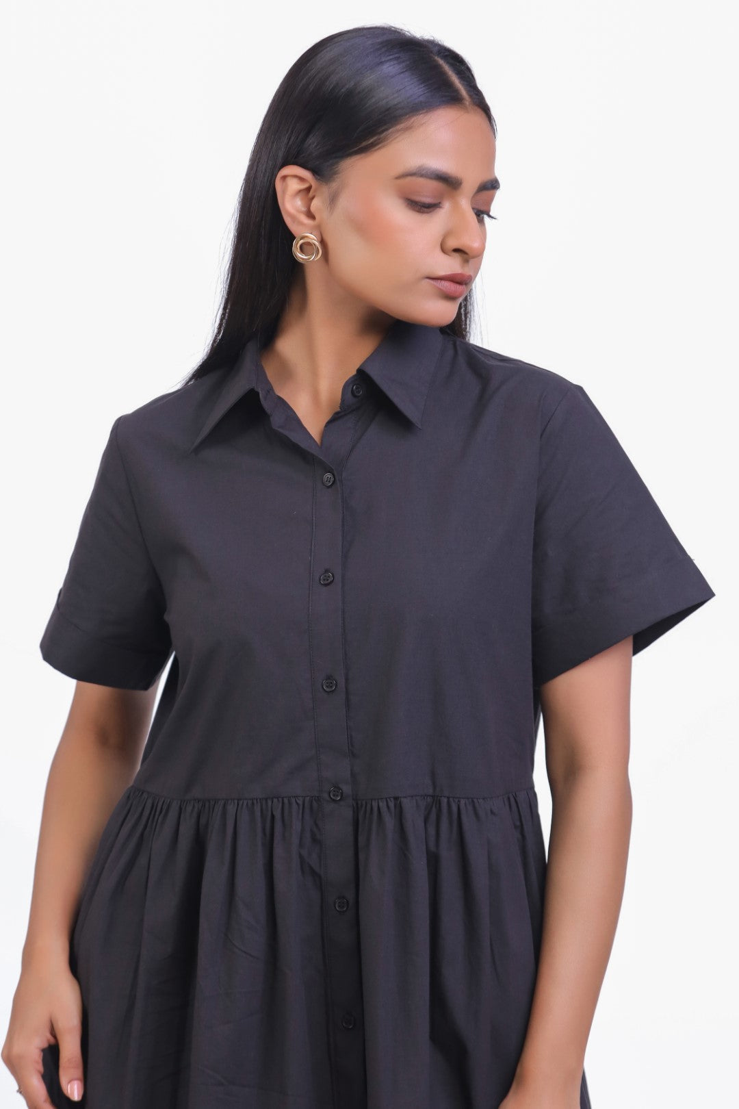 Women’s Black Cotton Dress