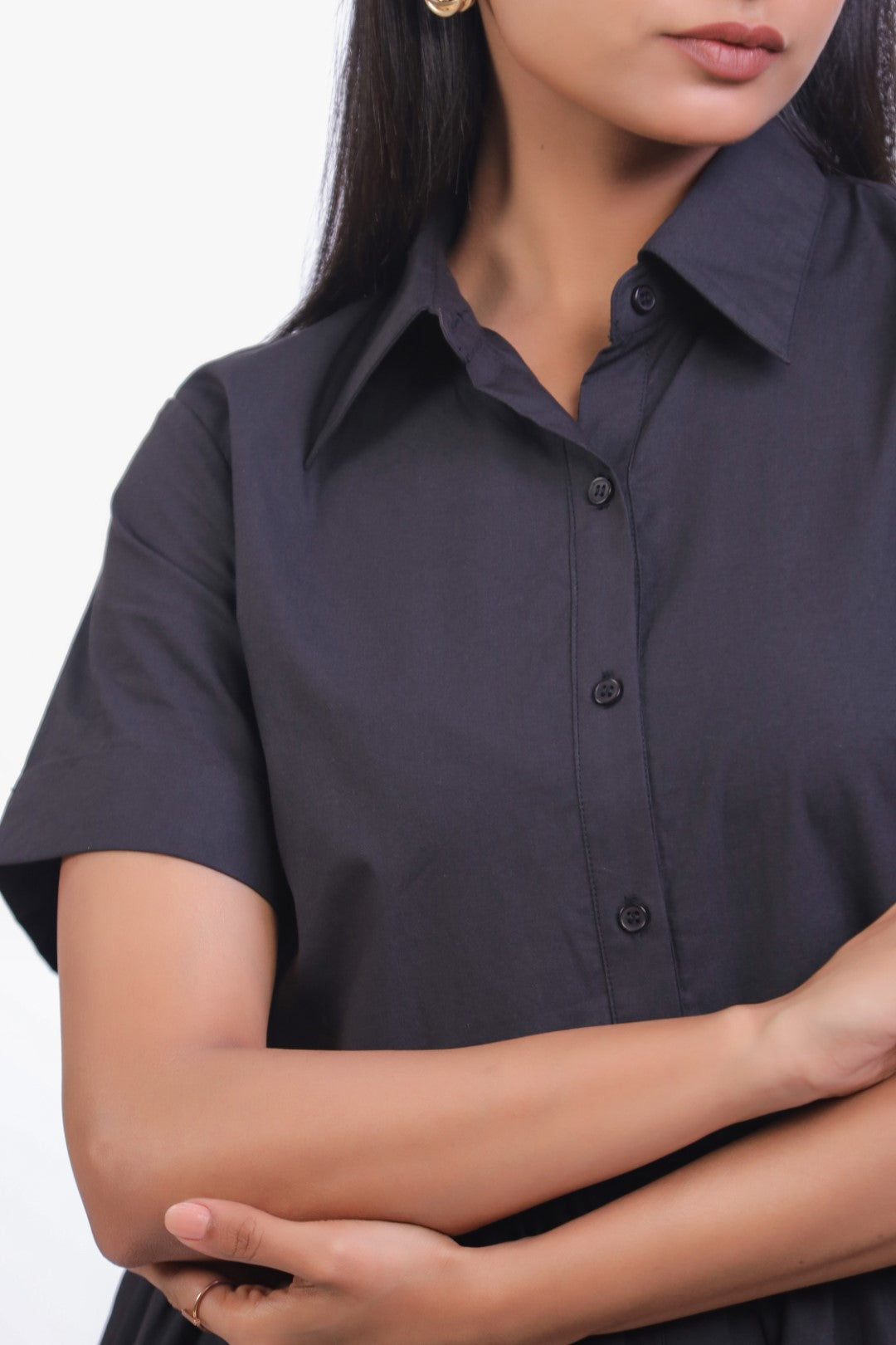 Women’s Black Cotton Dress