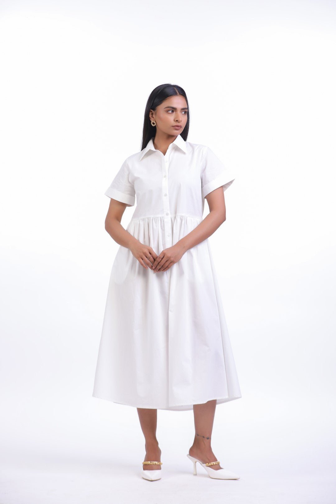 Women’s White Cotton Dress
