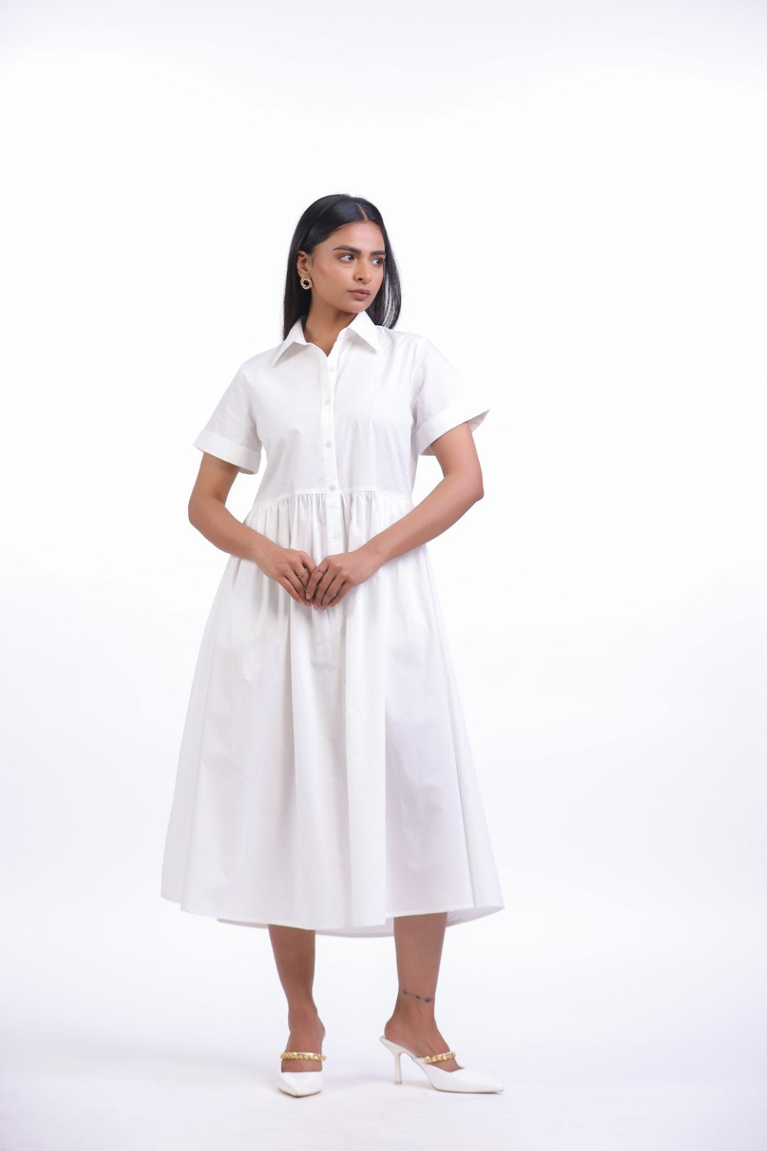 Women’s White Cotton Dress