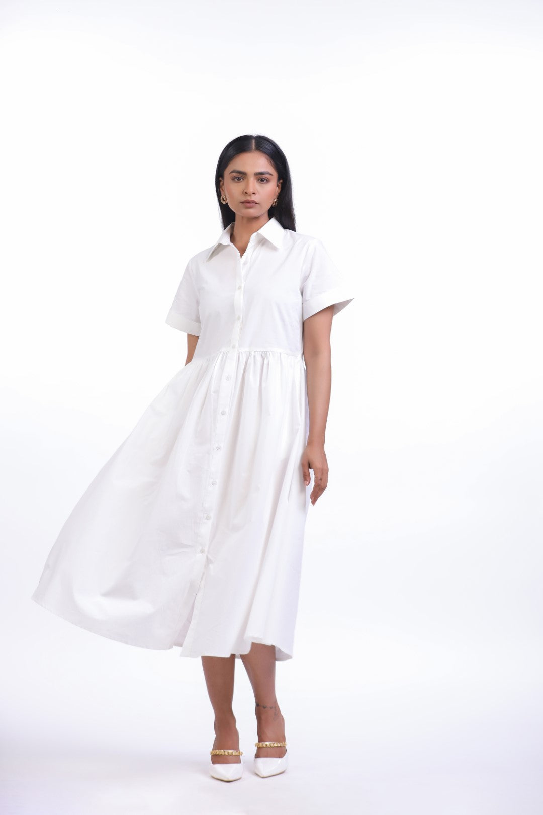 Women’s White Cotton Dress