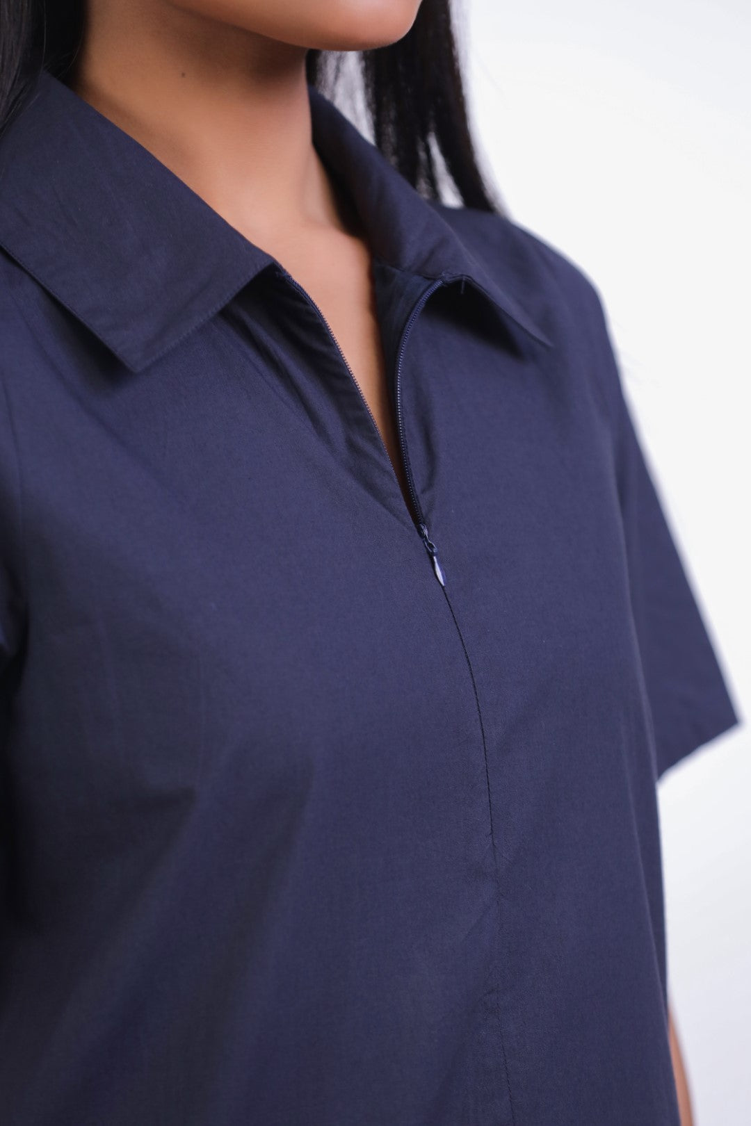 Women’s Navy Blue Cotton Dress