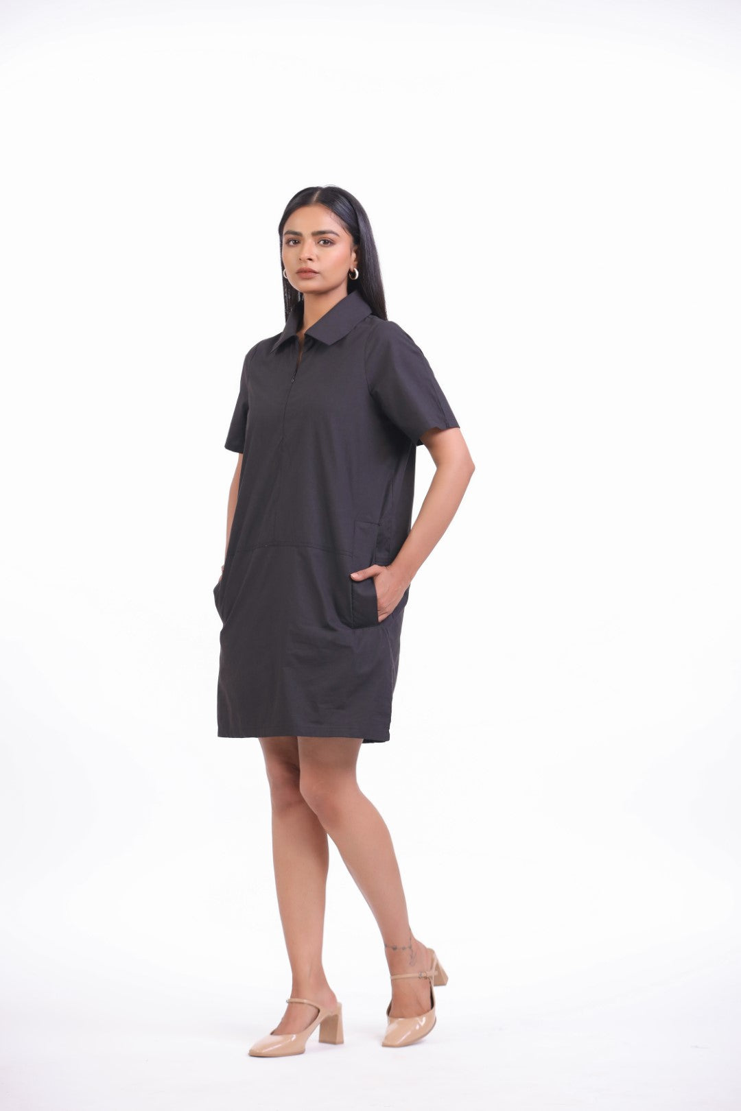 Women’s Black Cotton Dress