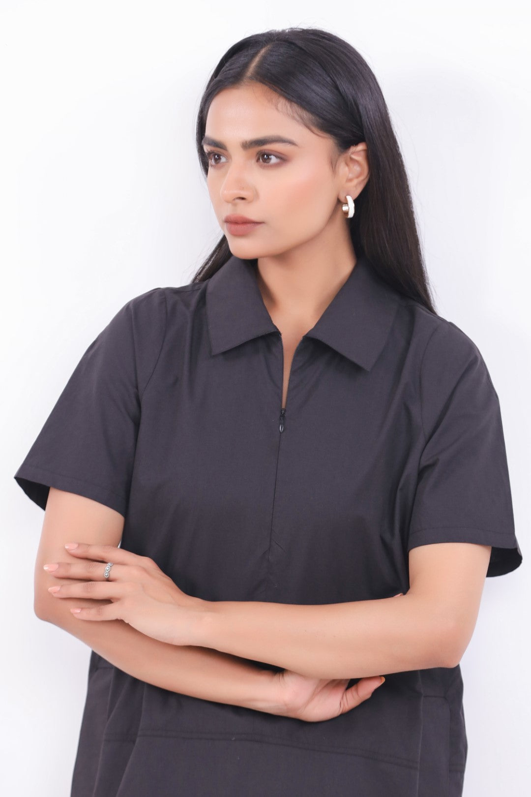 Women’s Black Cotton Dress