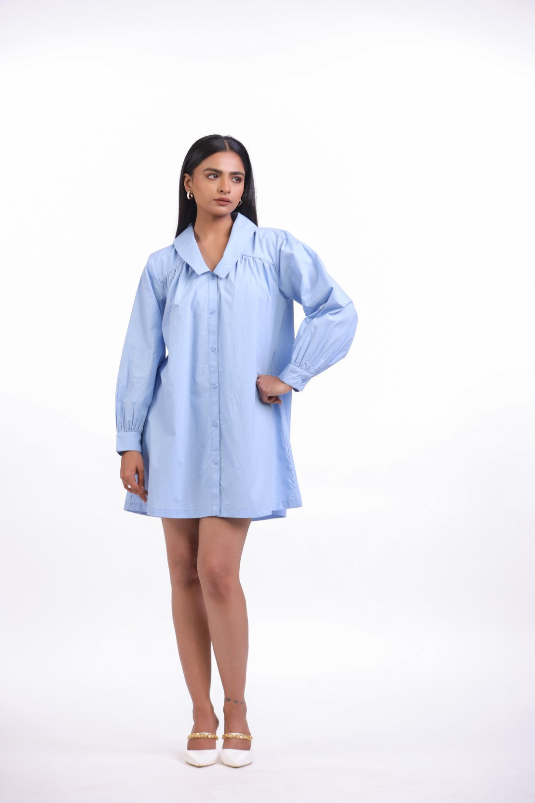 Women’s Blue Cotton Dress