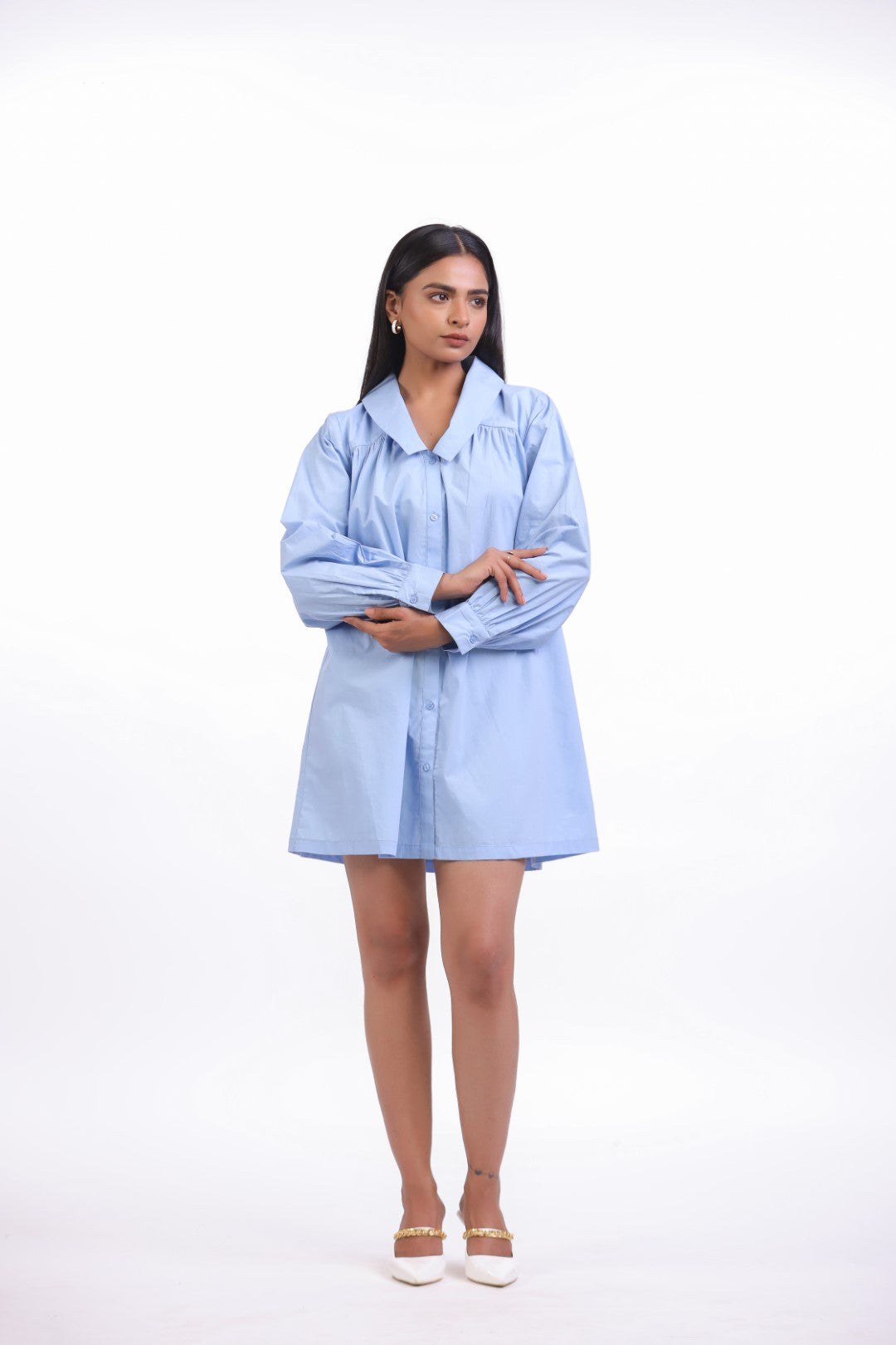 Women’s Blue Cotton Dress