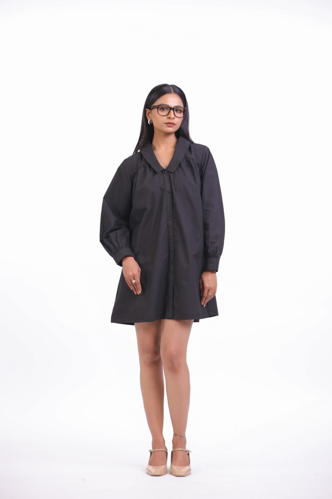 Women’s Black Cotton Dress