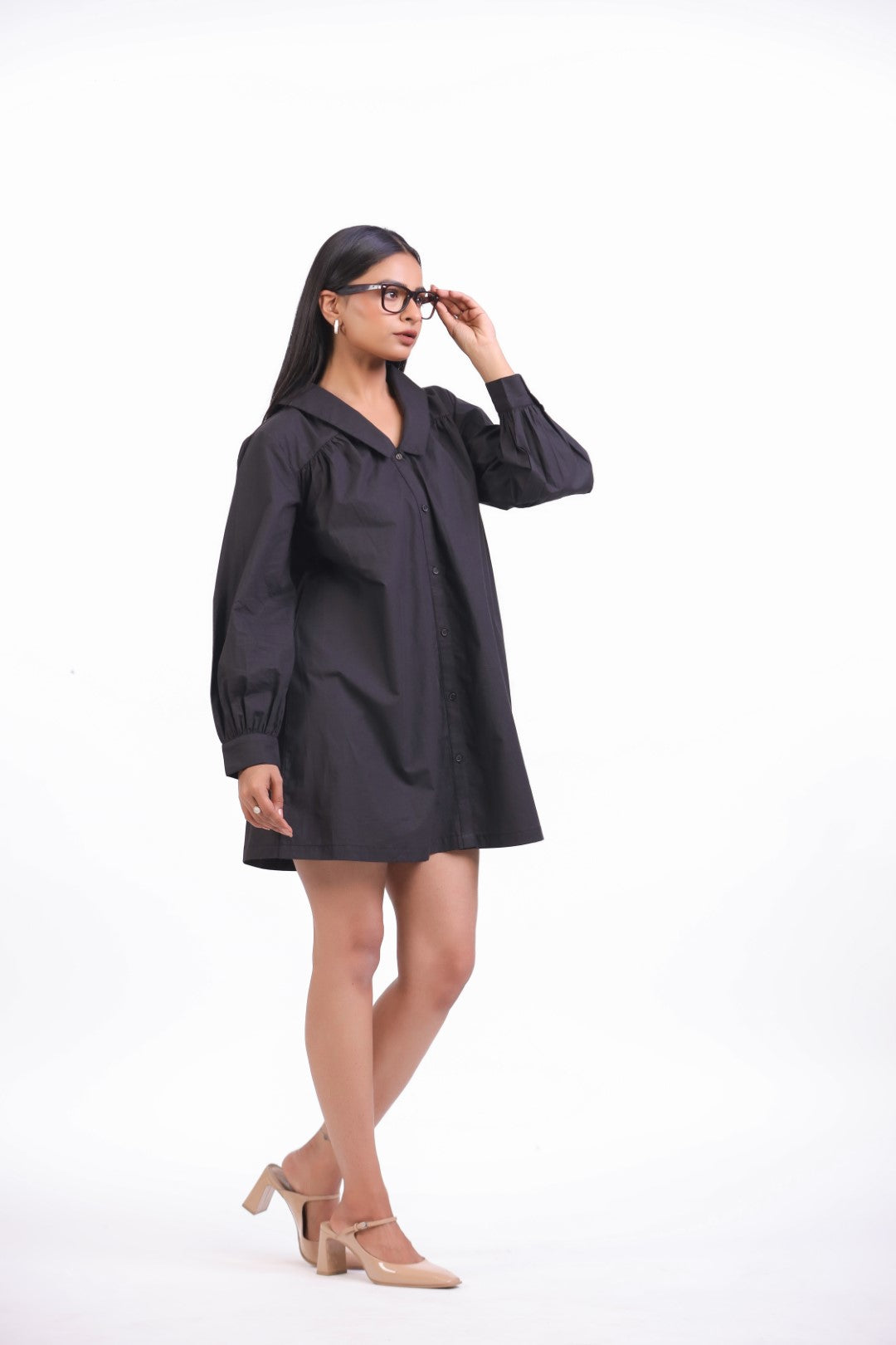 Women’s Black Cotton Dress