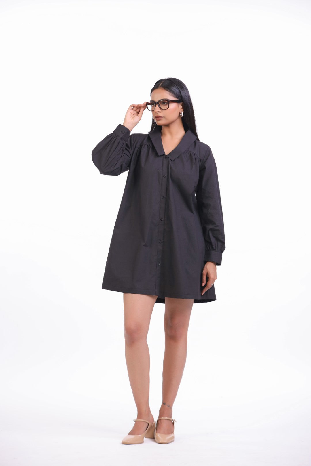 Women’s Black Cotton Dress