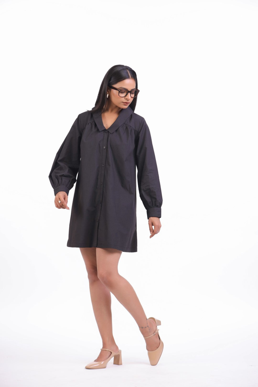 Women’s Black Cotton Dress