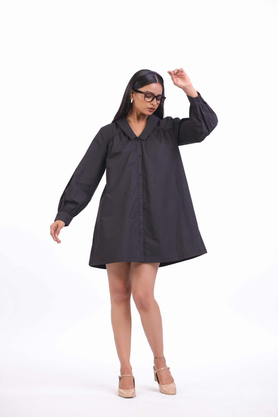 Women’s Black Cotton Dress