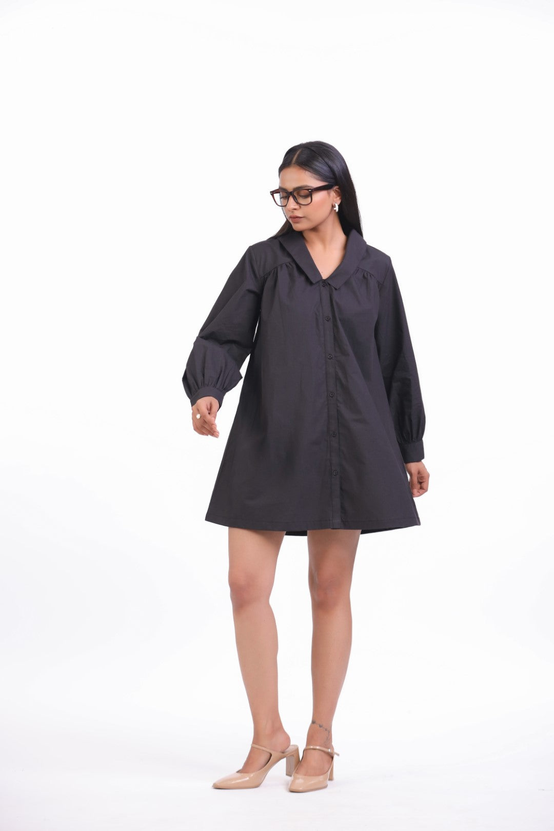 Women’s Black Cotton Dress