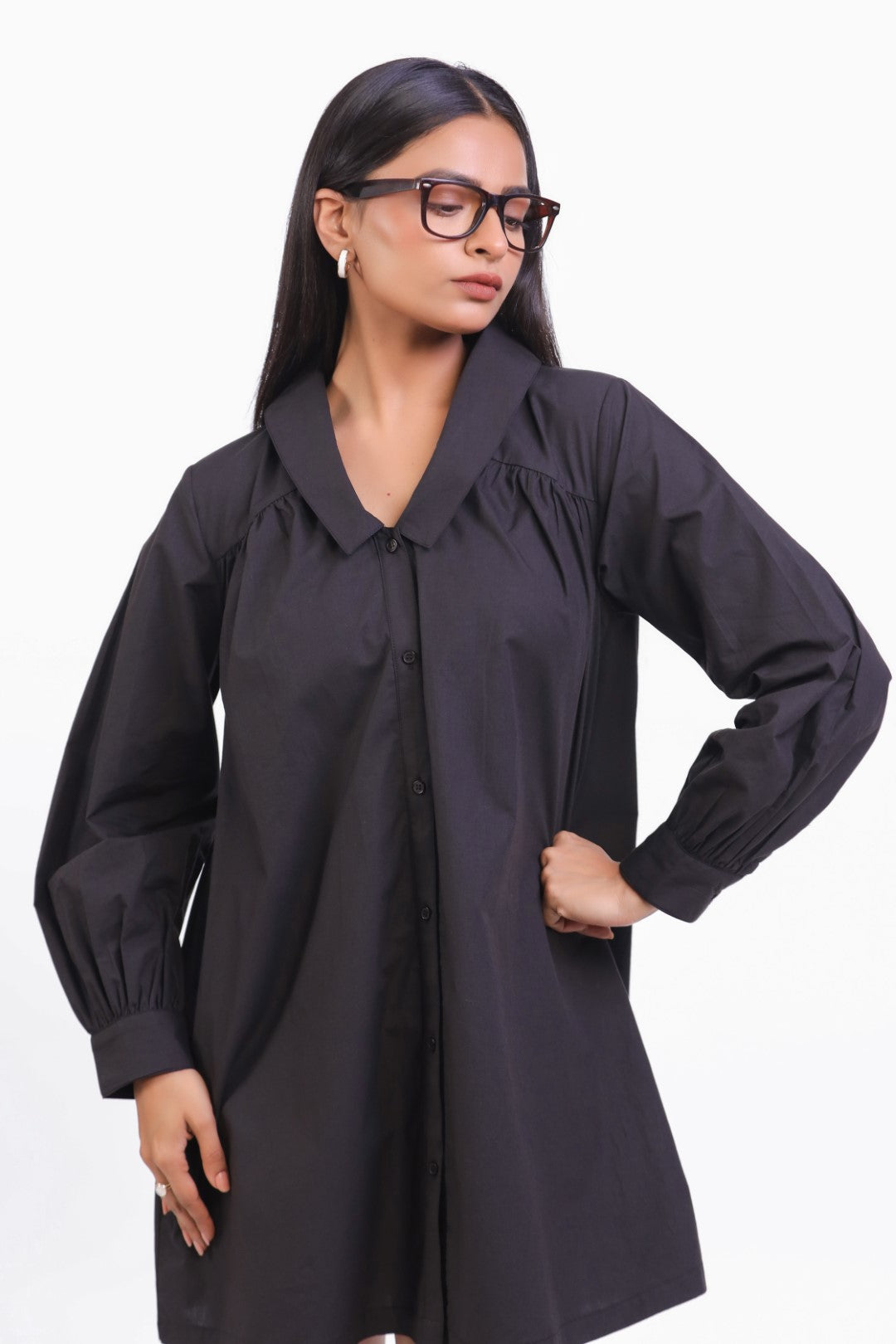 Women’s Black Cotton Dress