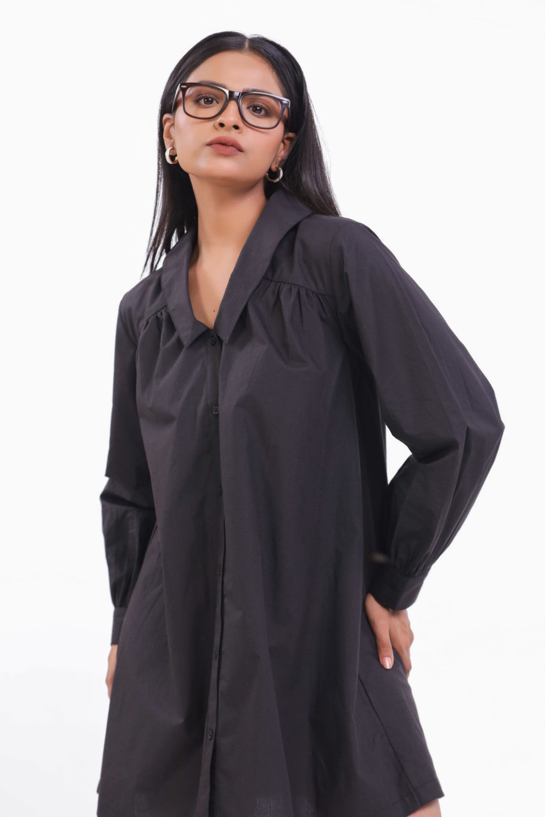Women’s Black Cotton Dress