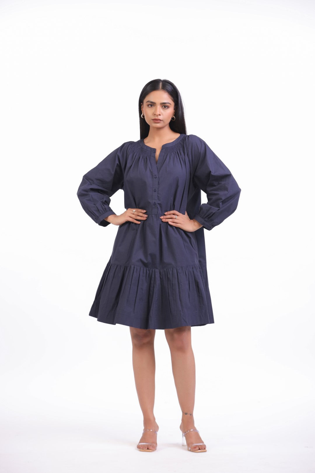 Women’s Navy Blue Cotton Dress