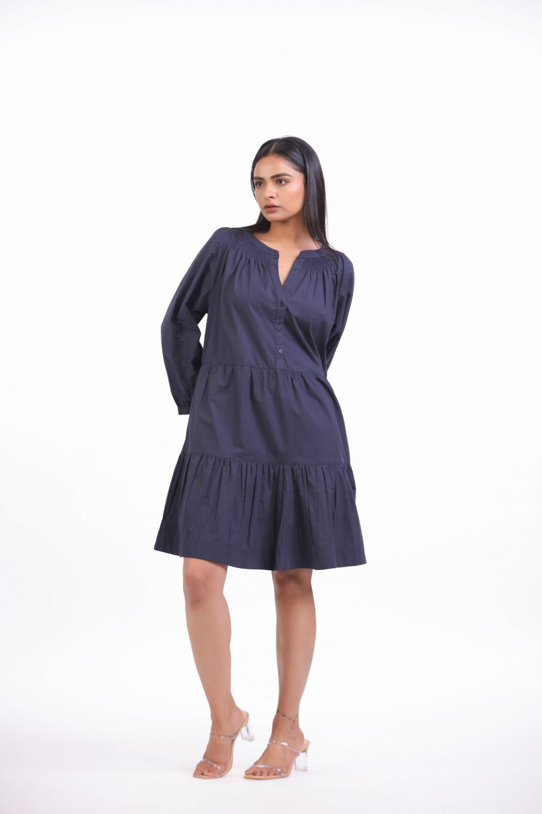 Women’s Navy Blue Cotton Dress