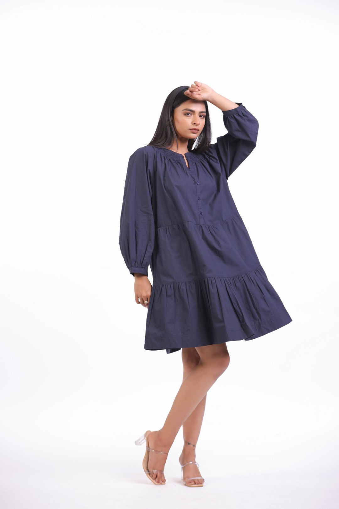 Women’s Navy Blue Cotton Dress