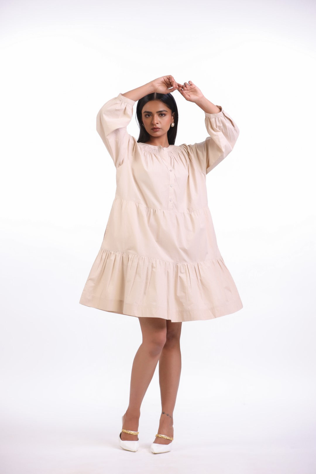 Women’s Beige Cotton Dress