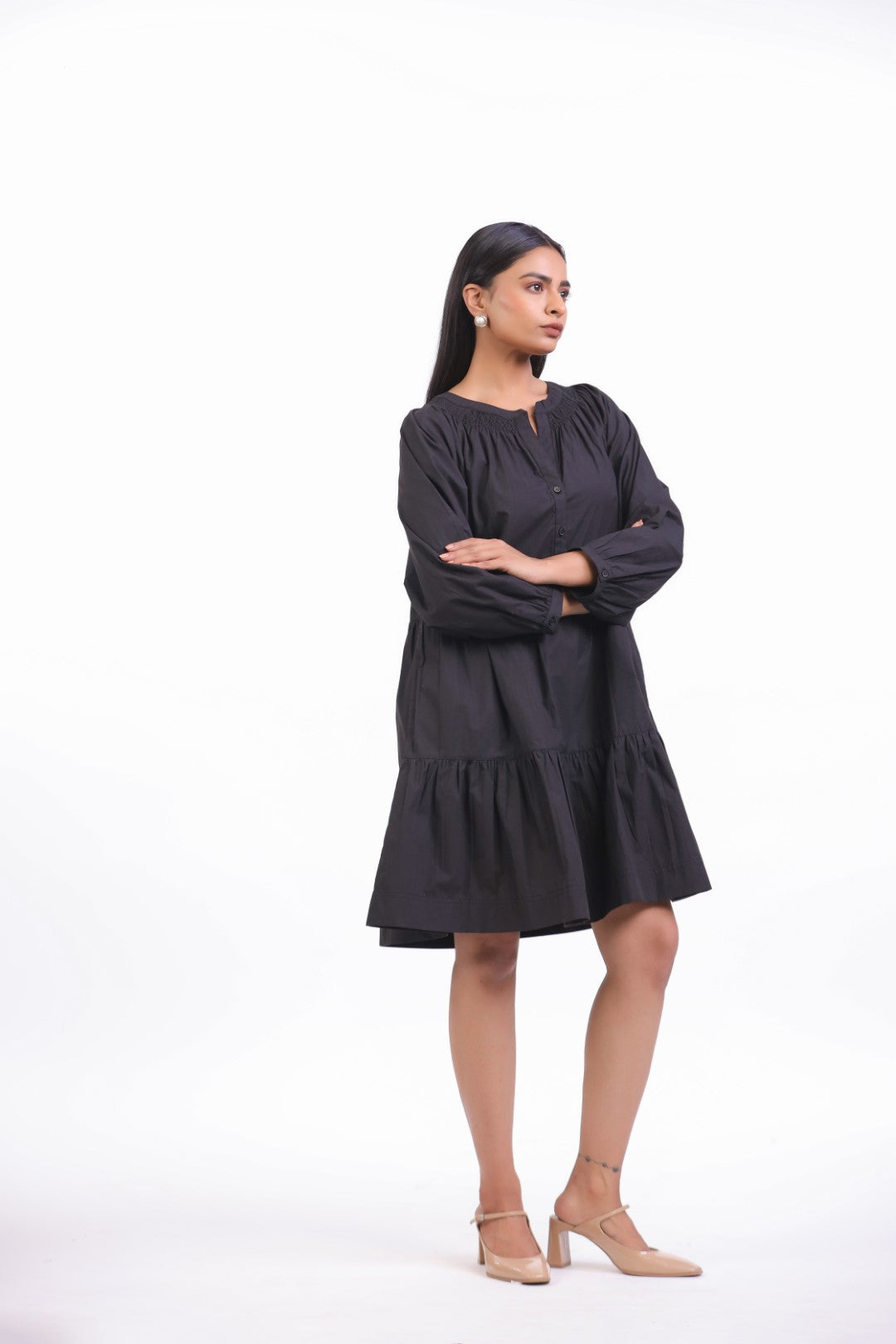 Women’s Black Cotton Dress