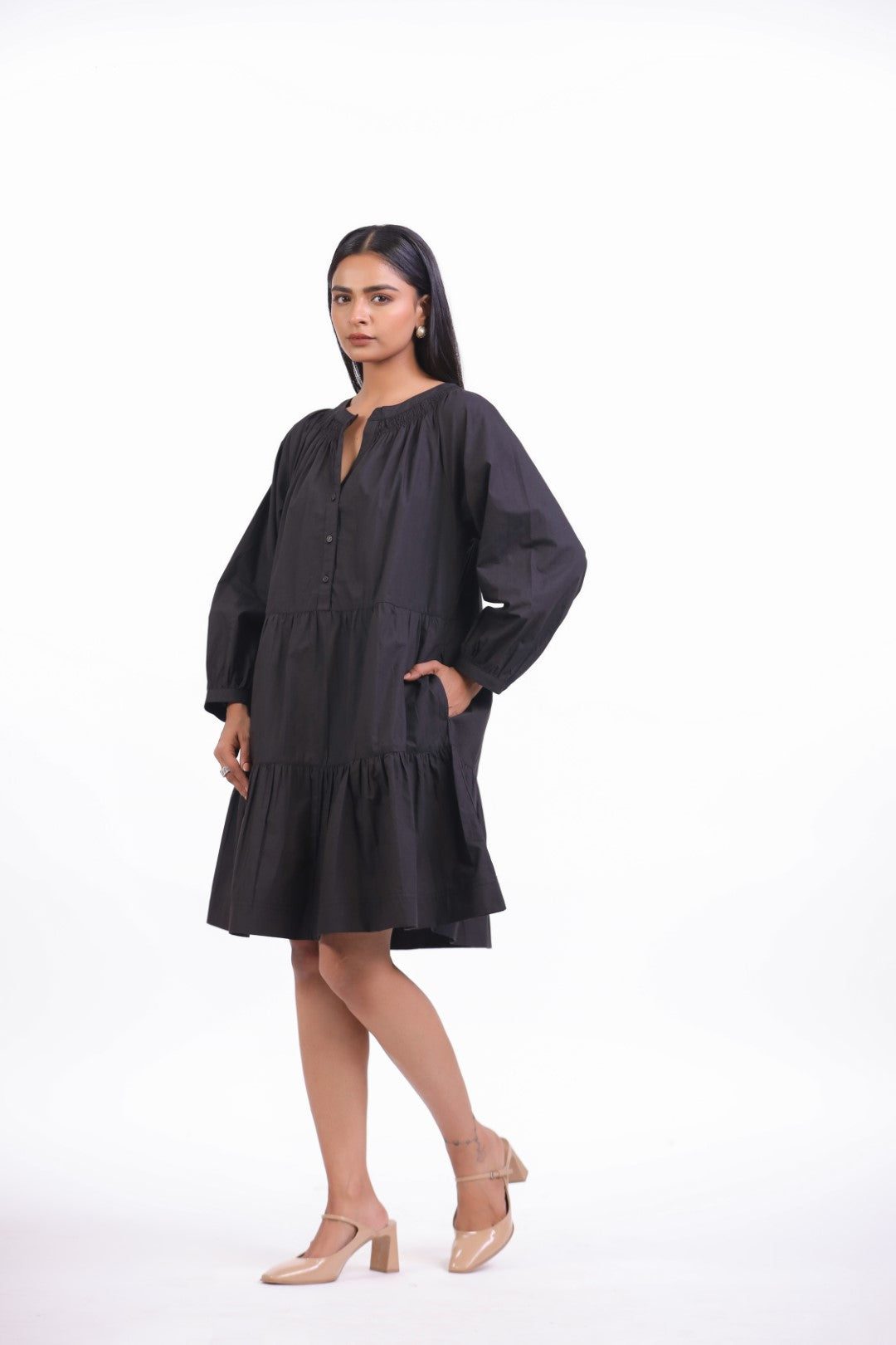 Women’s Black Cotton Dress