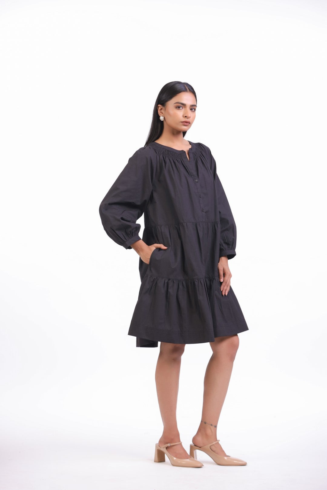 Women’s Black Cotton Dress