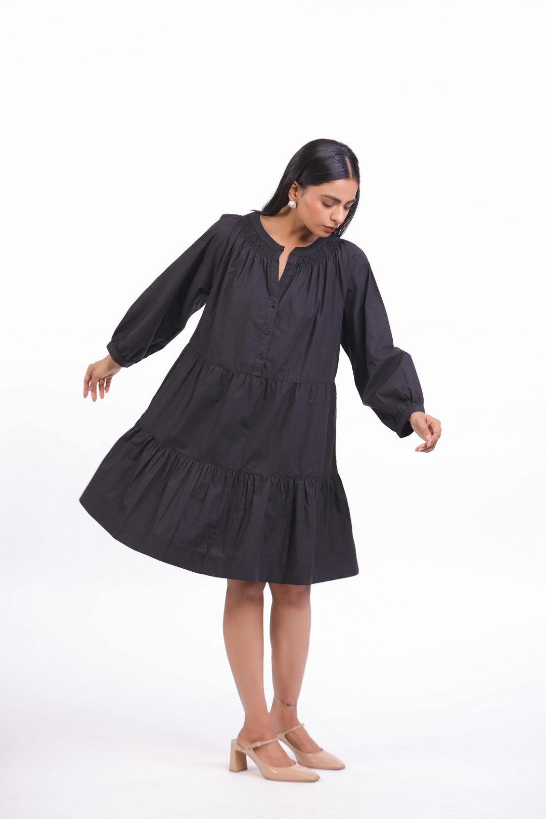 Women’s Black Cotton Dress