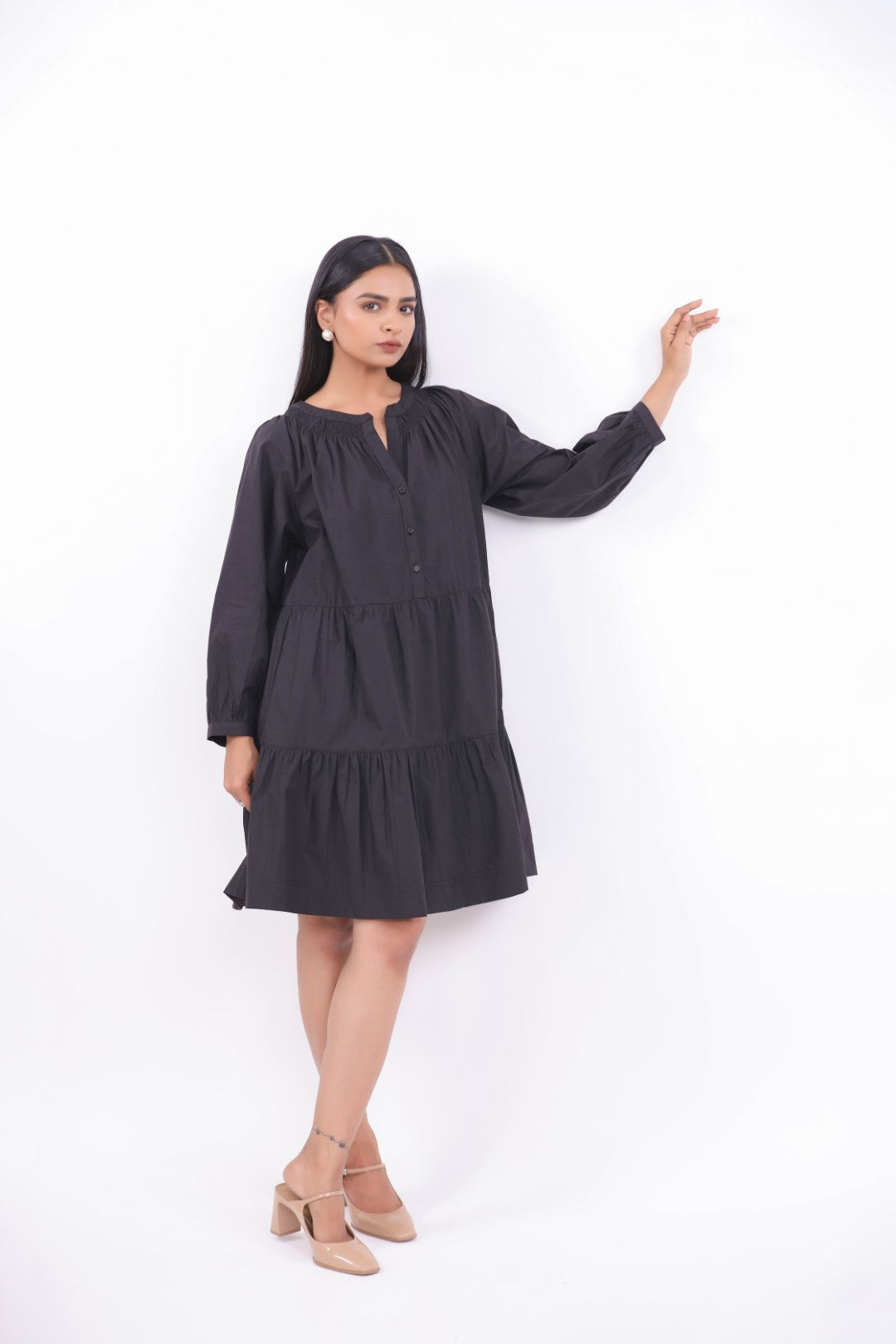 Women’s Black Cotton Dress