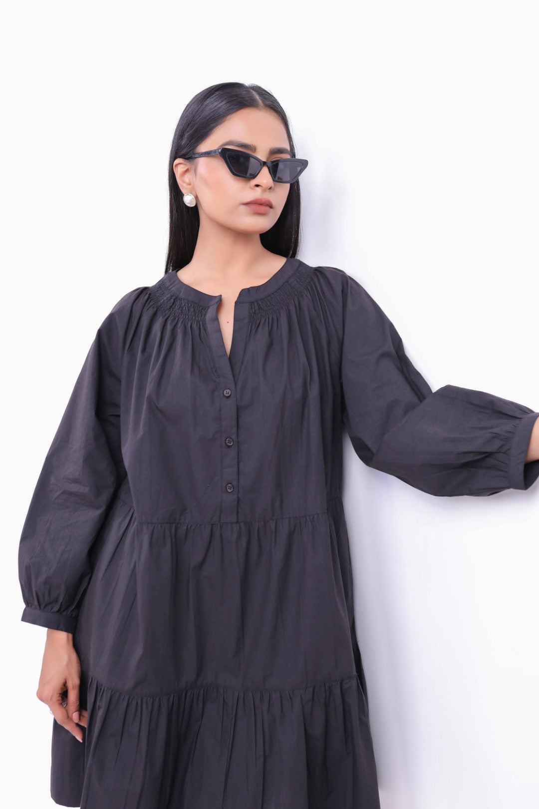 Women’s Black Cotton Dress