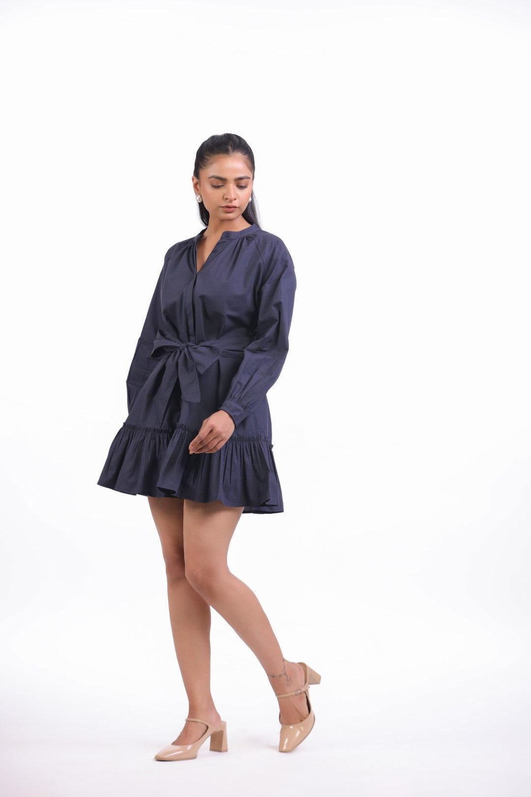 Women’s Navy Blue Cotton Dress
