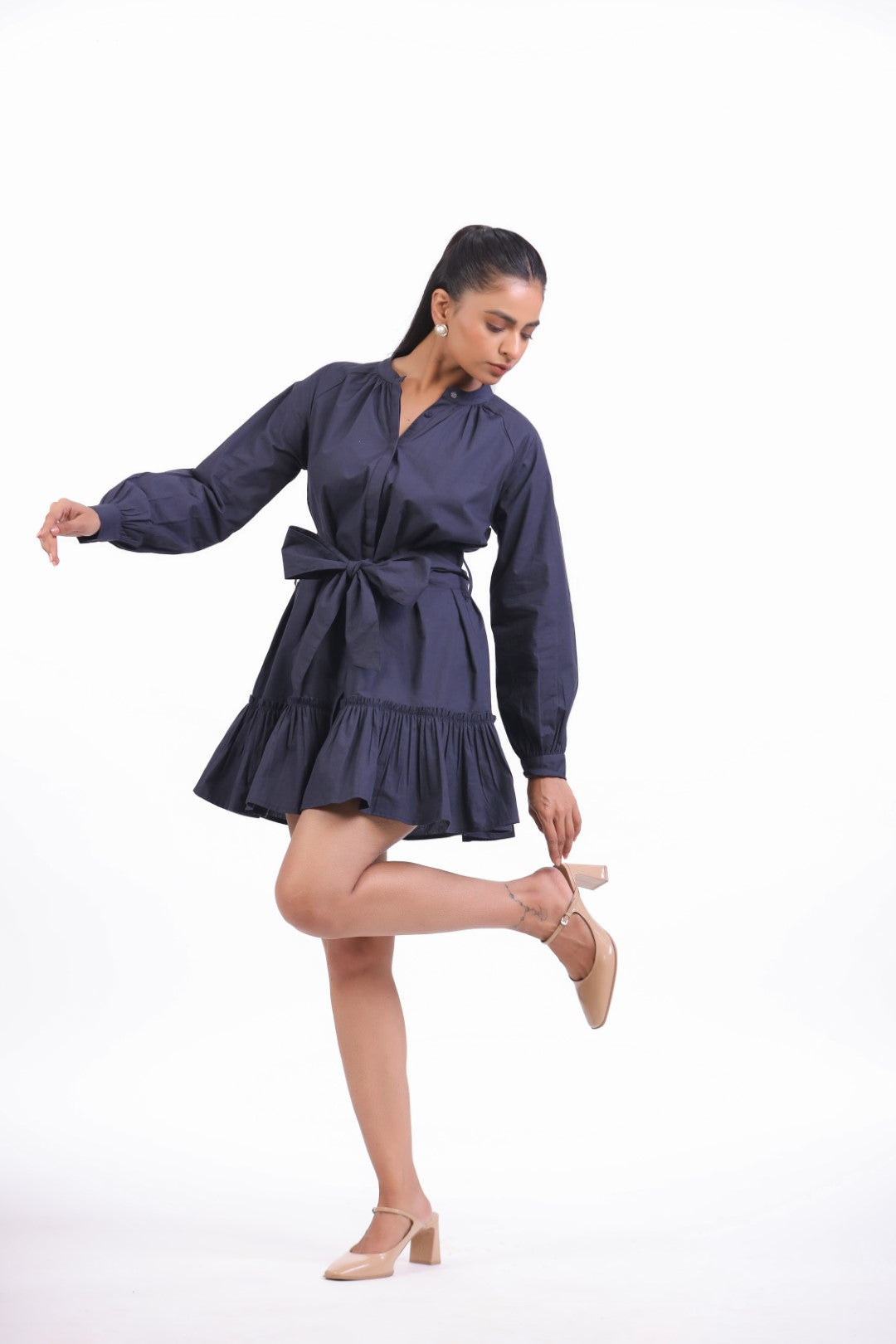 Women’s Navy Blue Cotton Dress