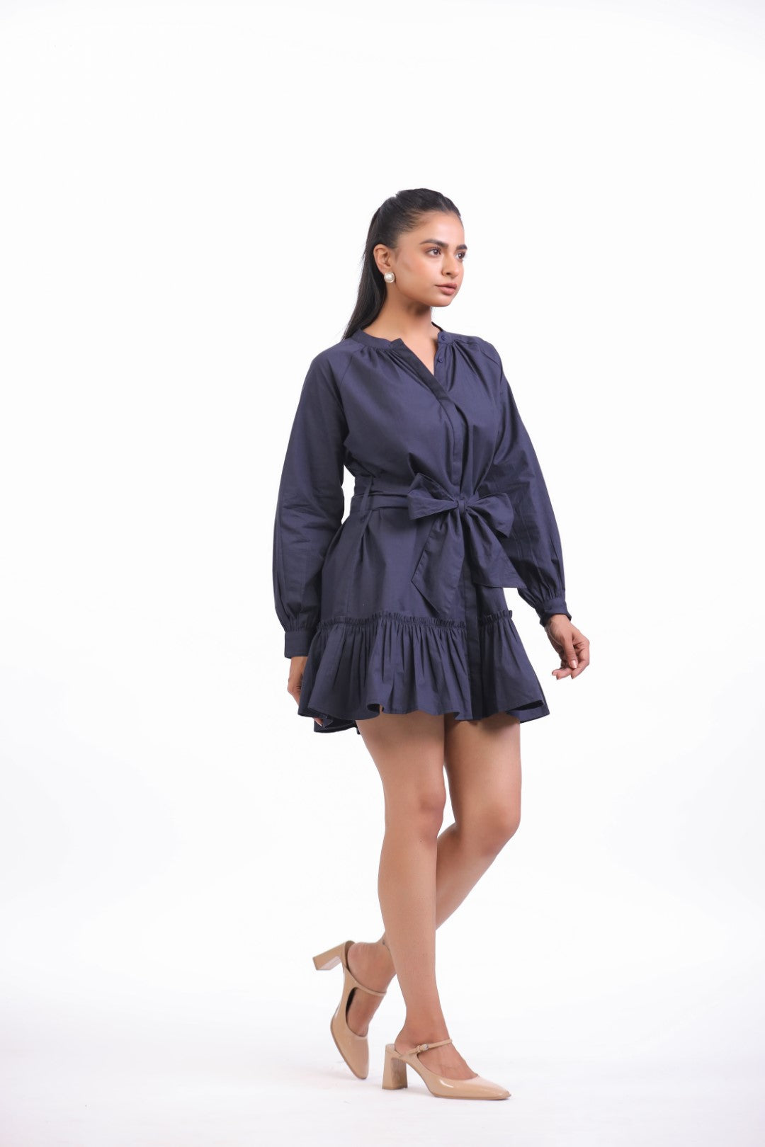 Women’s Navy Blue Cotton Dress