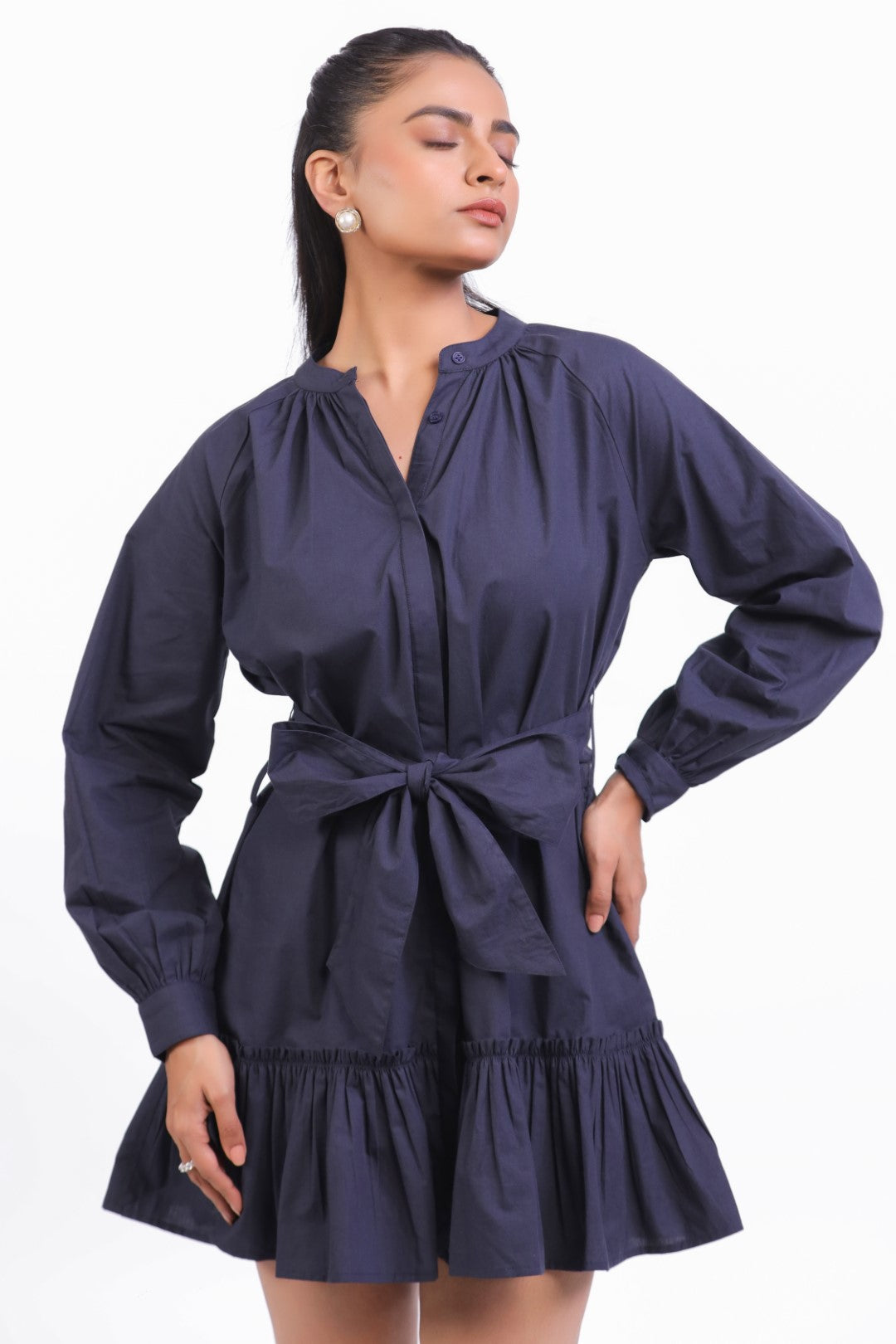 Women’s Navy Blue Cotton Dress