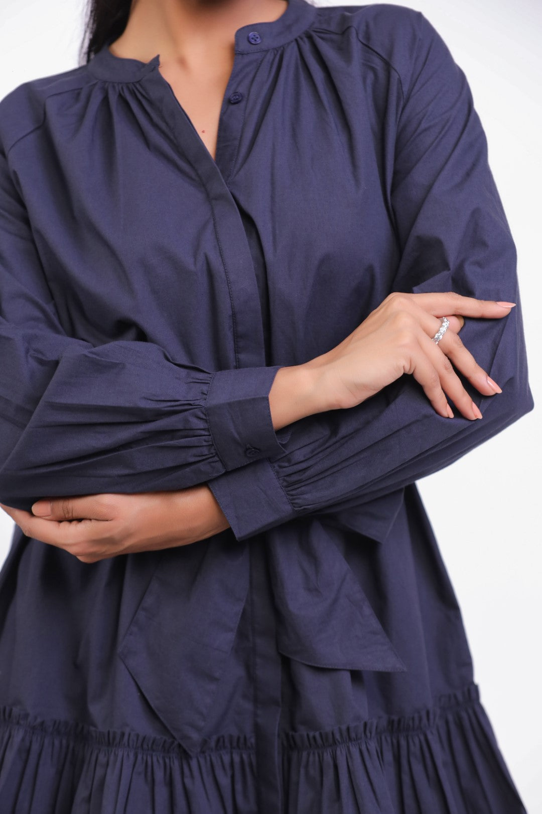 Women’s Navy Blue Cotton Dress