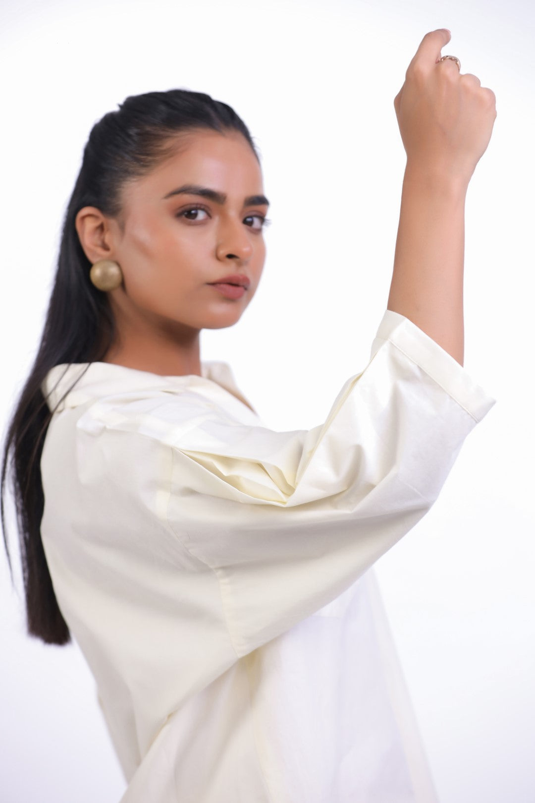 Women’s Off White Cotton Poplin Co-Ord Set