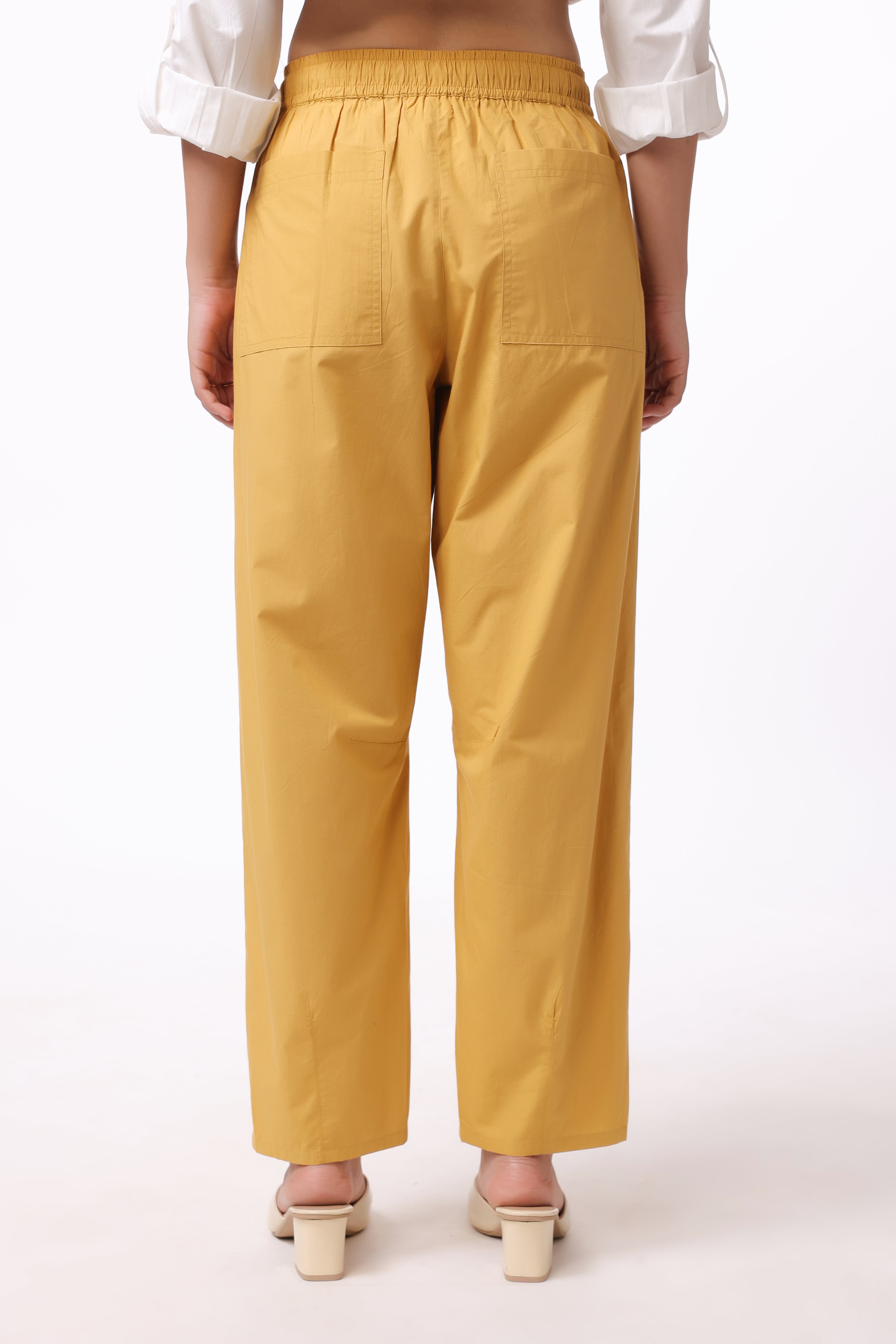 Women’s Yellow Cotton Trouser