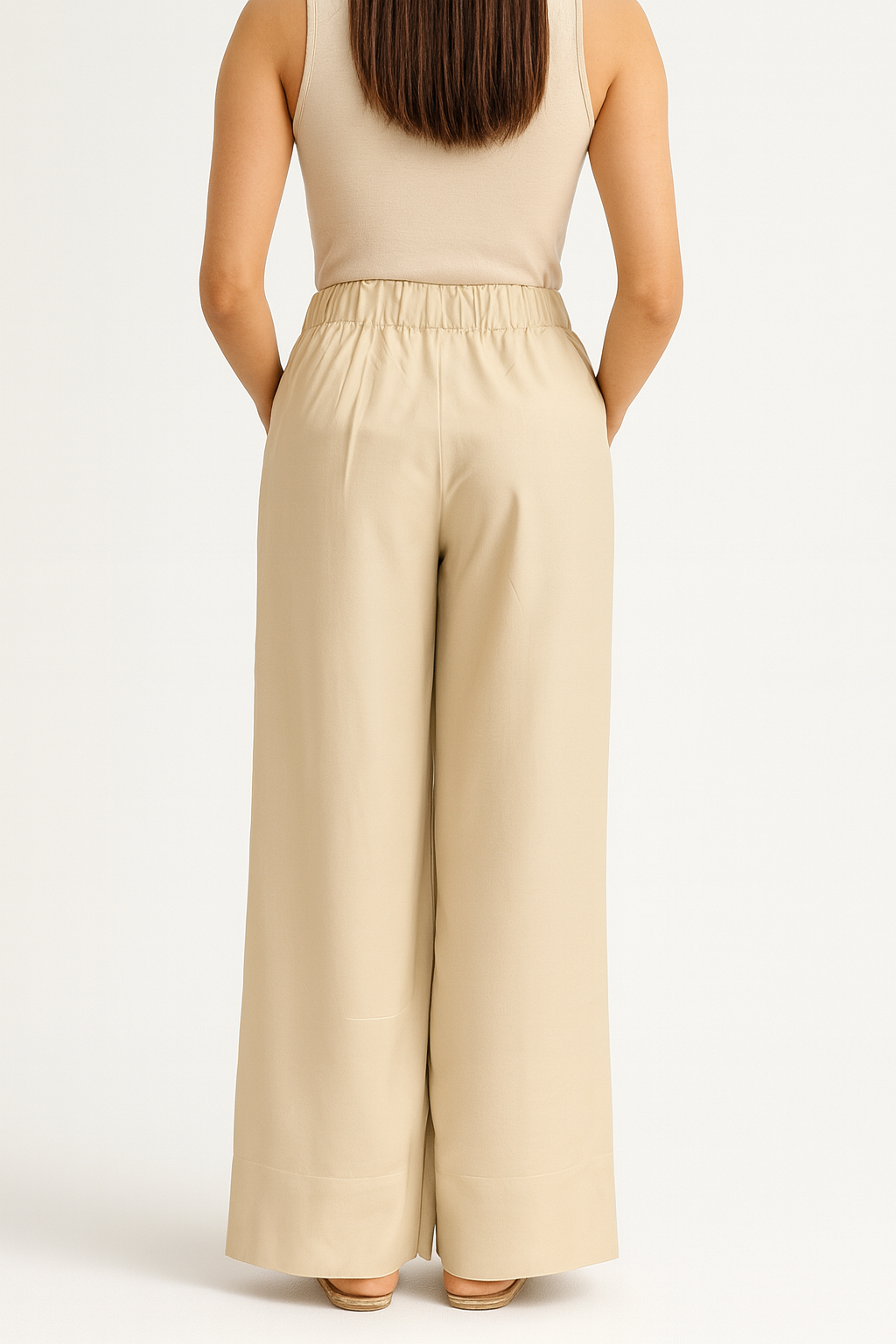 Women’s Off-White Cotton Trouser
