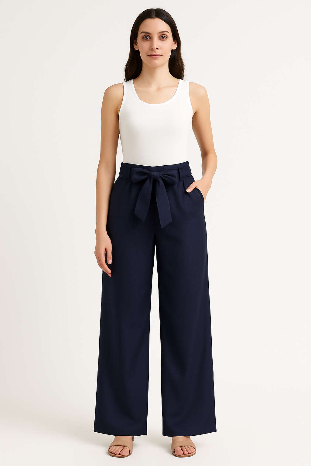 Women’s Dark Navy Cotton Trouser