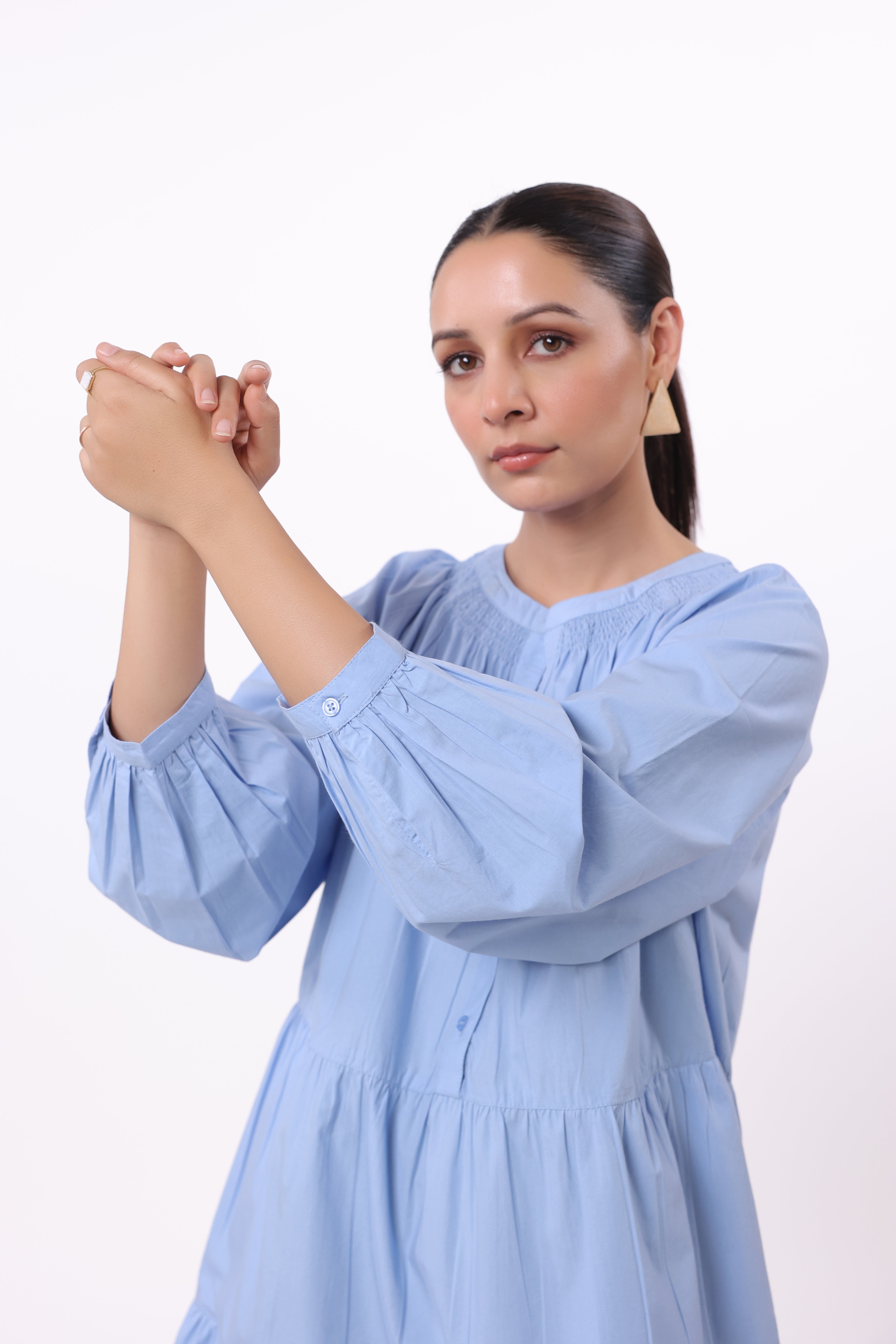Women’s Blue Cotton Dress