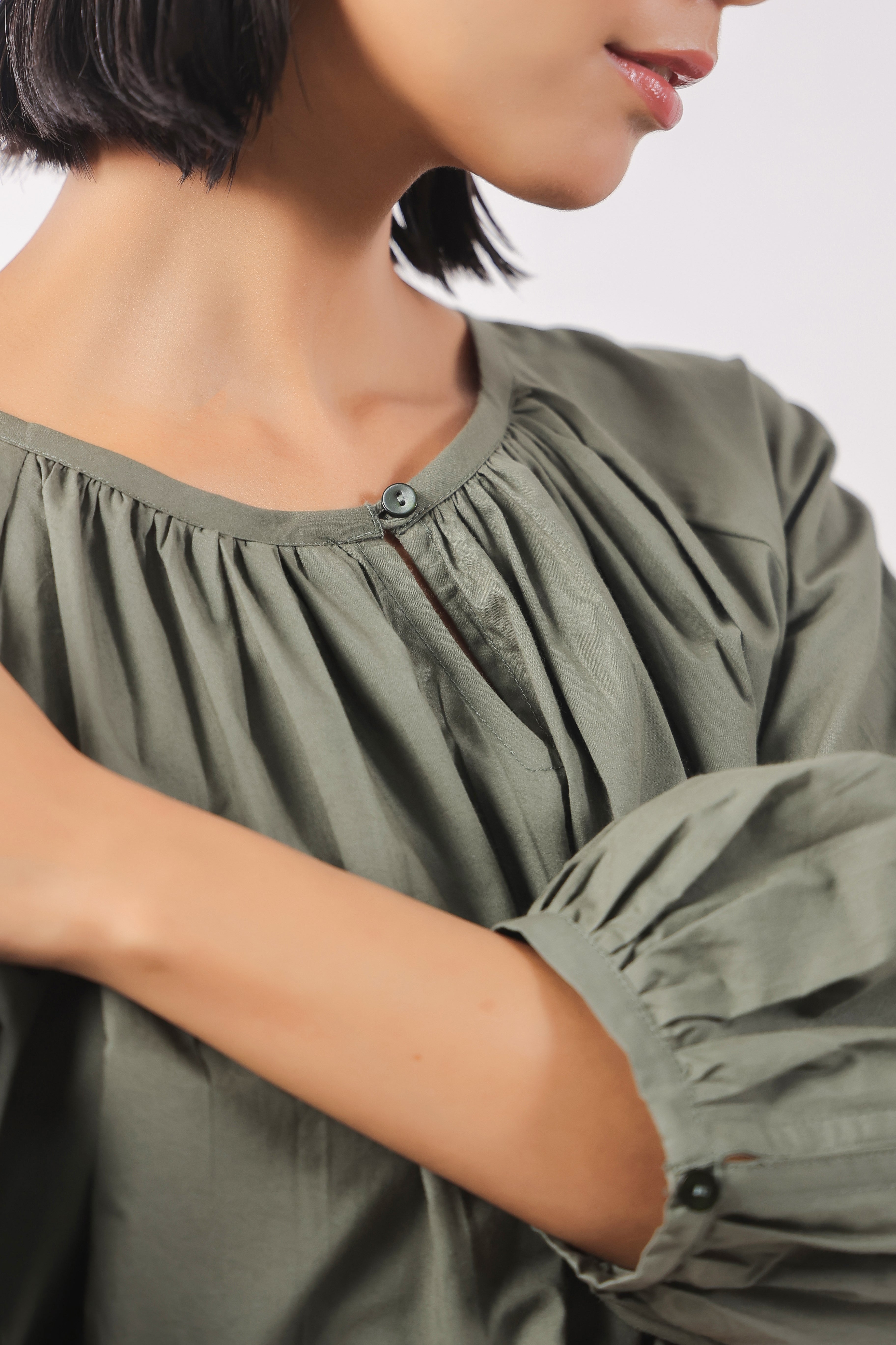 Women’s Green Cotton Top with Green Pants Co-Ord Set