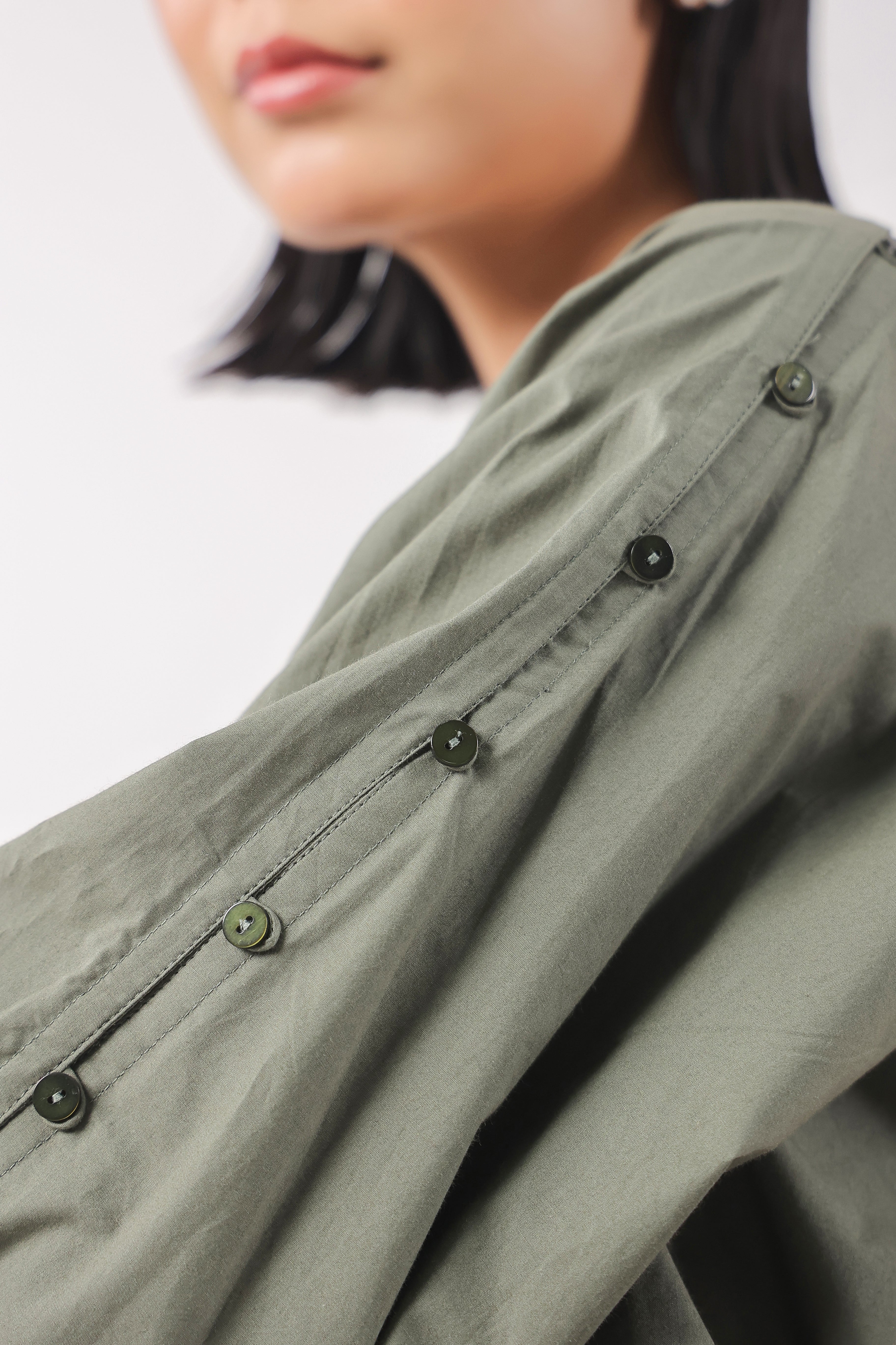 Women’s Green Cotton Top with Green Pants Co-Ord Set