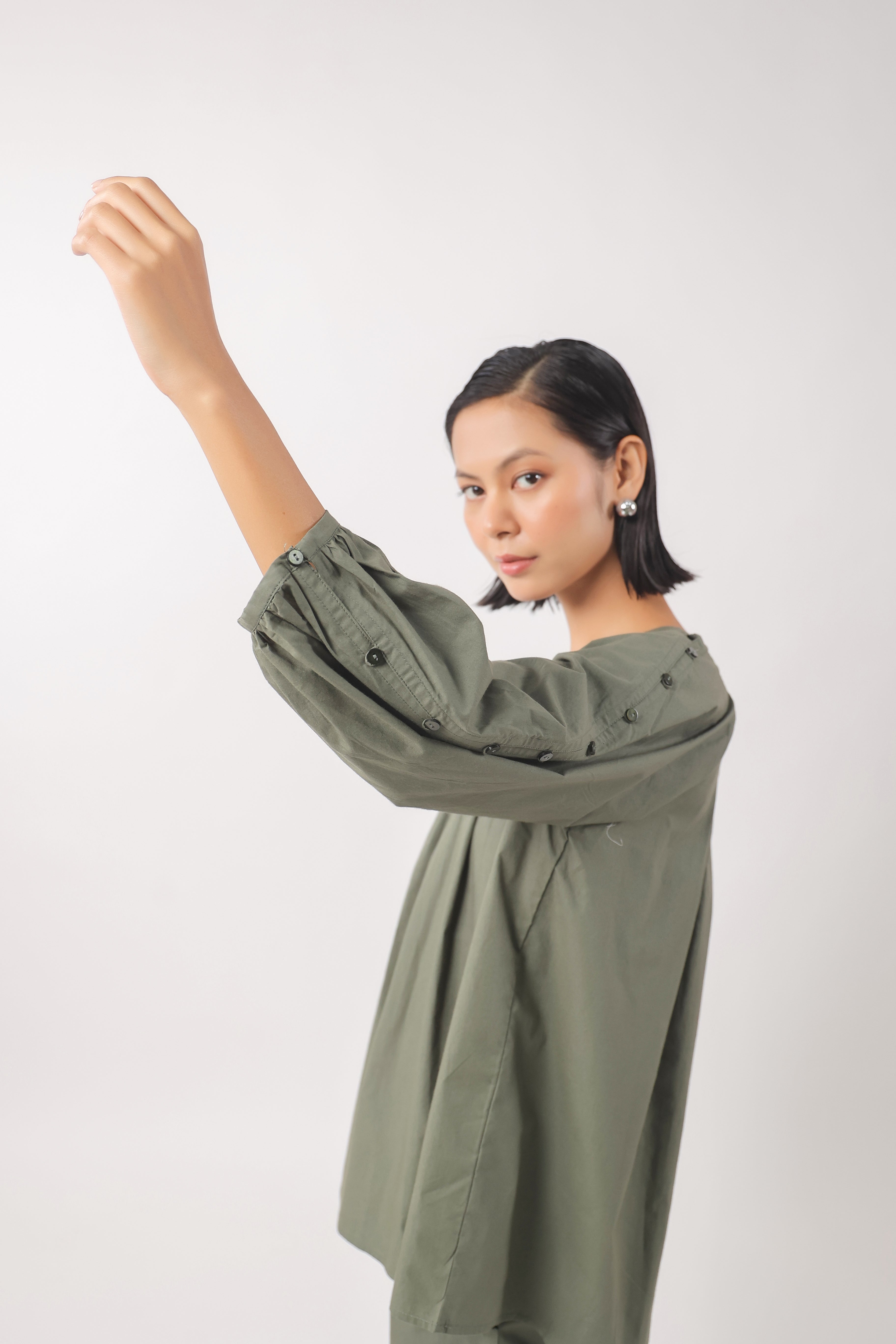 Women’s Green Cotton Top with Green Pants Co-Ord Set