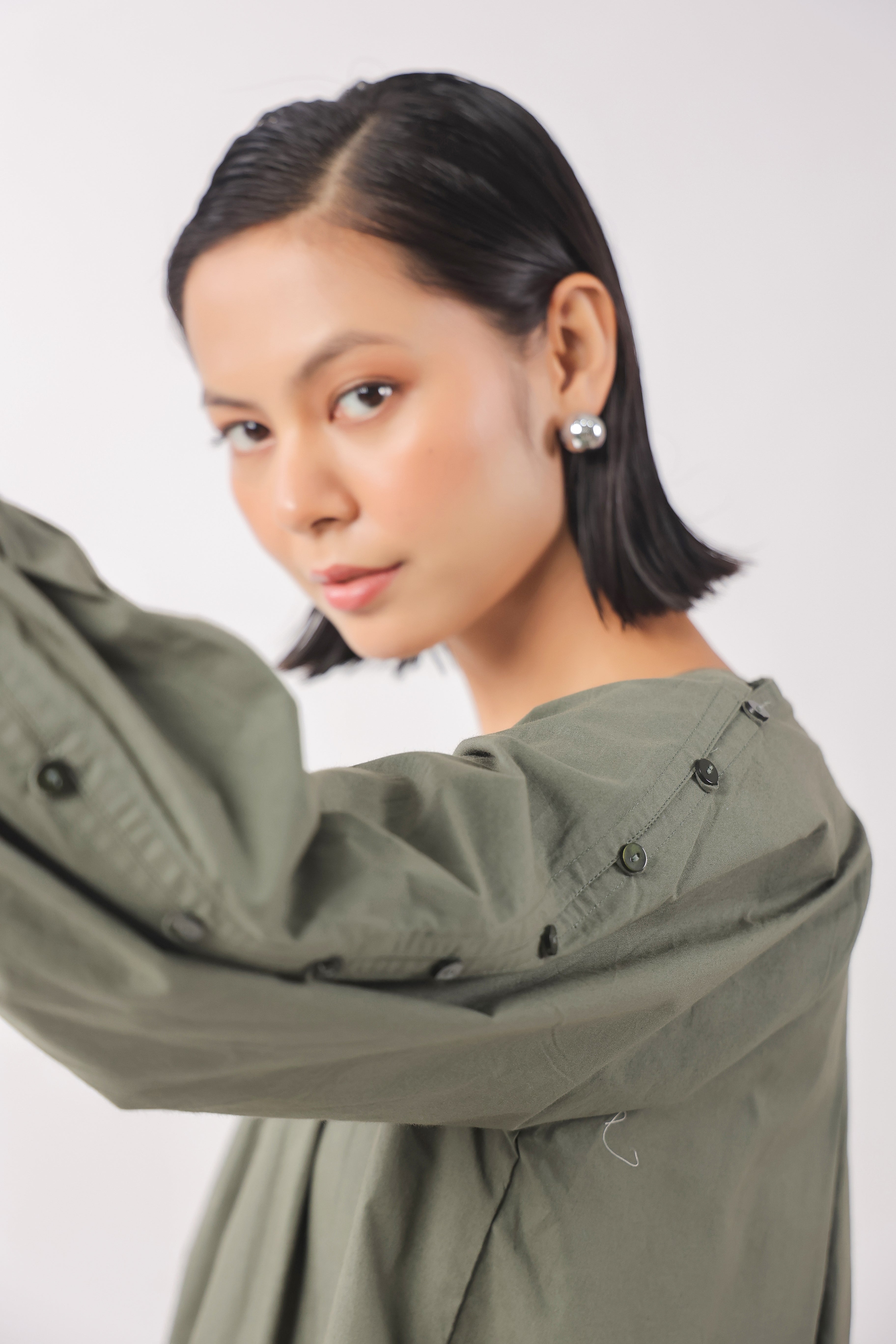 Women’s Green Cotton Top with Green Pants Co-Ord Set