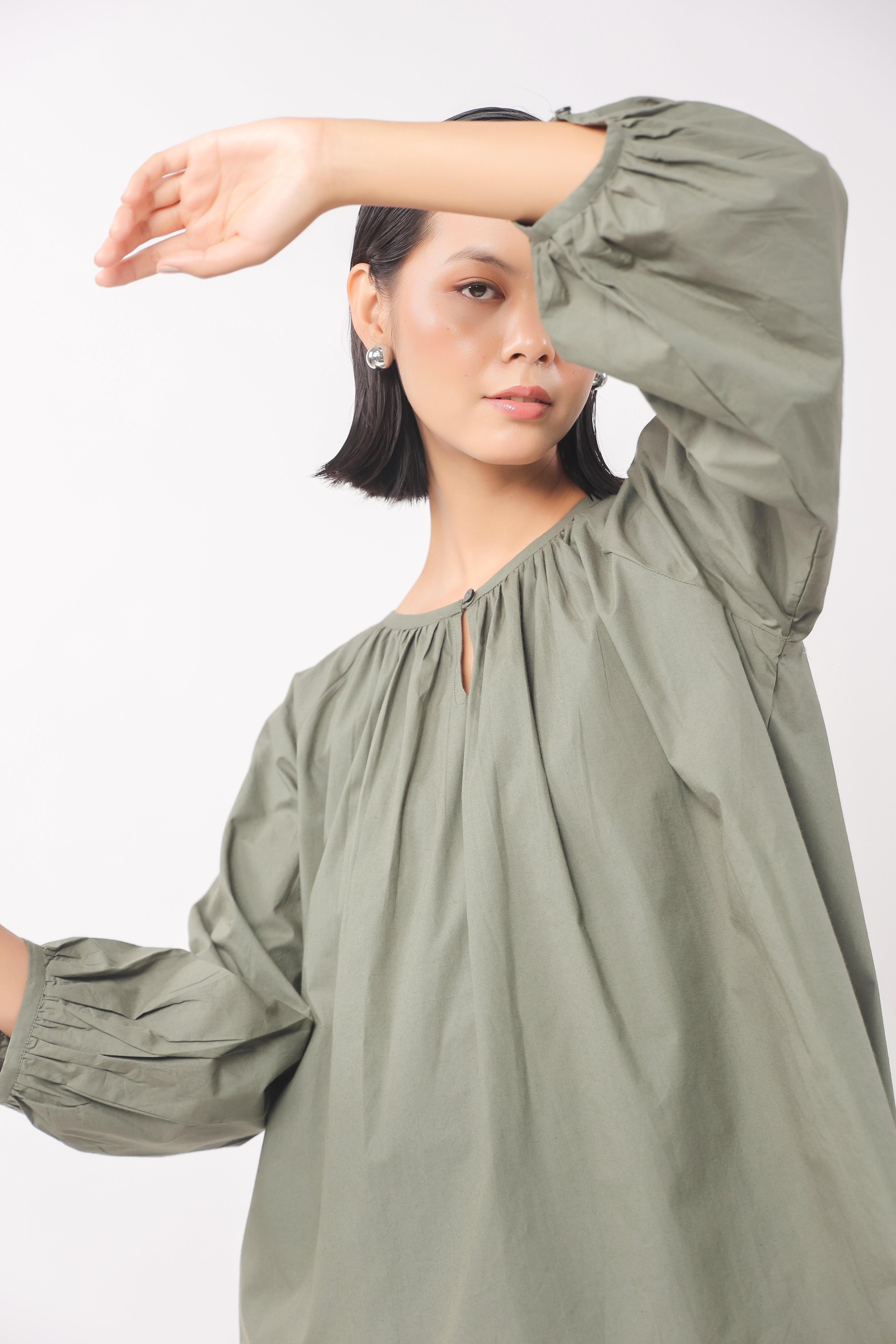 Women’s Green Cotton Top with Green Pants Co-Ord Set