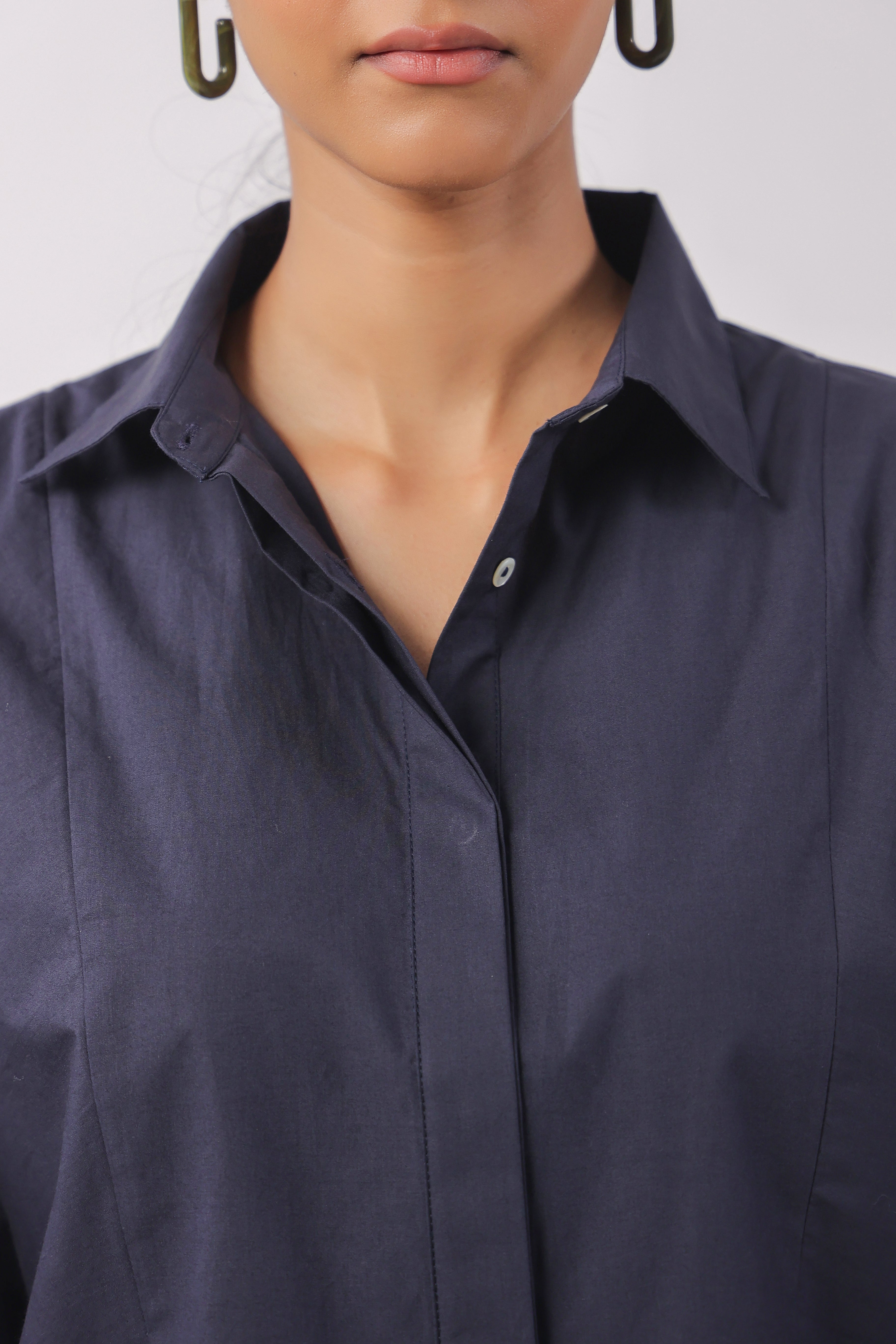 Women’s Navy Cotton Top with Navy Shorts Co-Ord Set