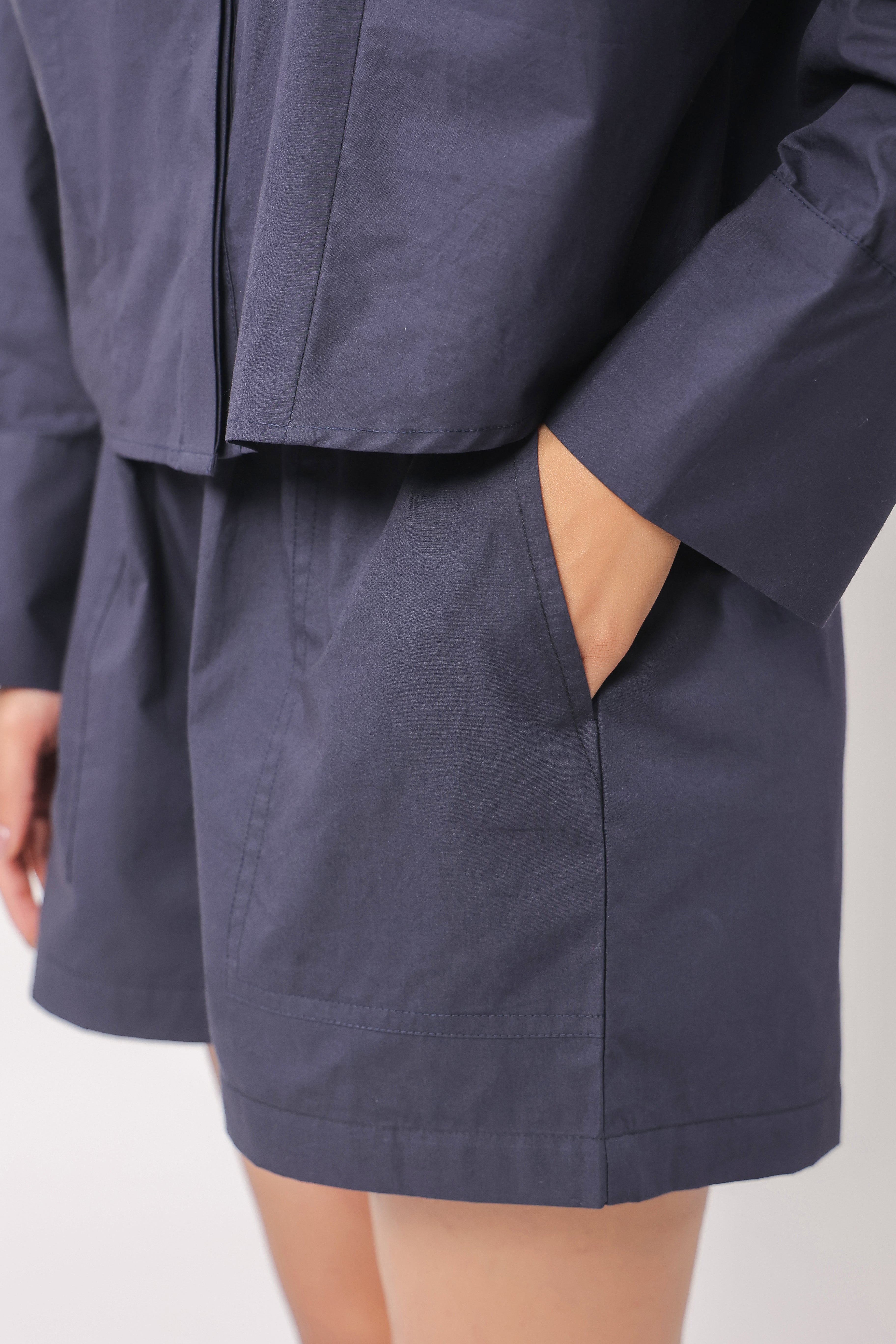 Women’s Navy Cotton Top with Navy Shorts Co-Ord Set