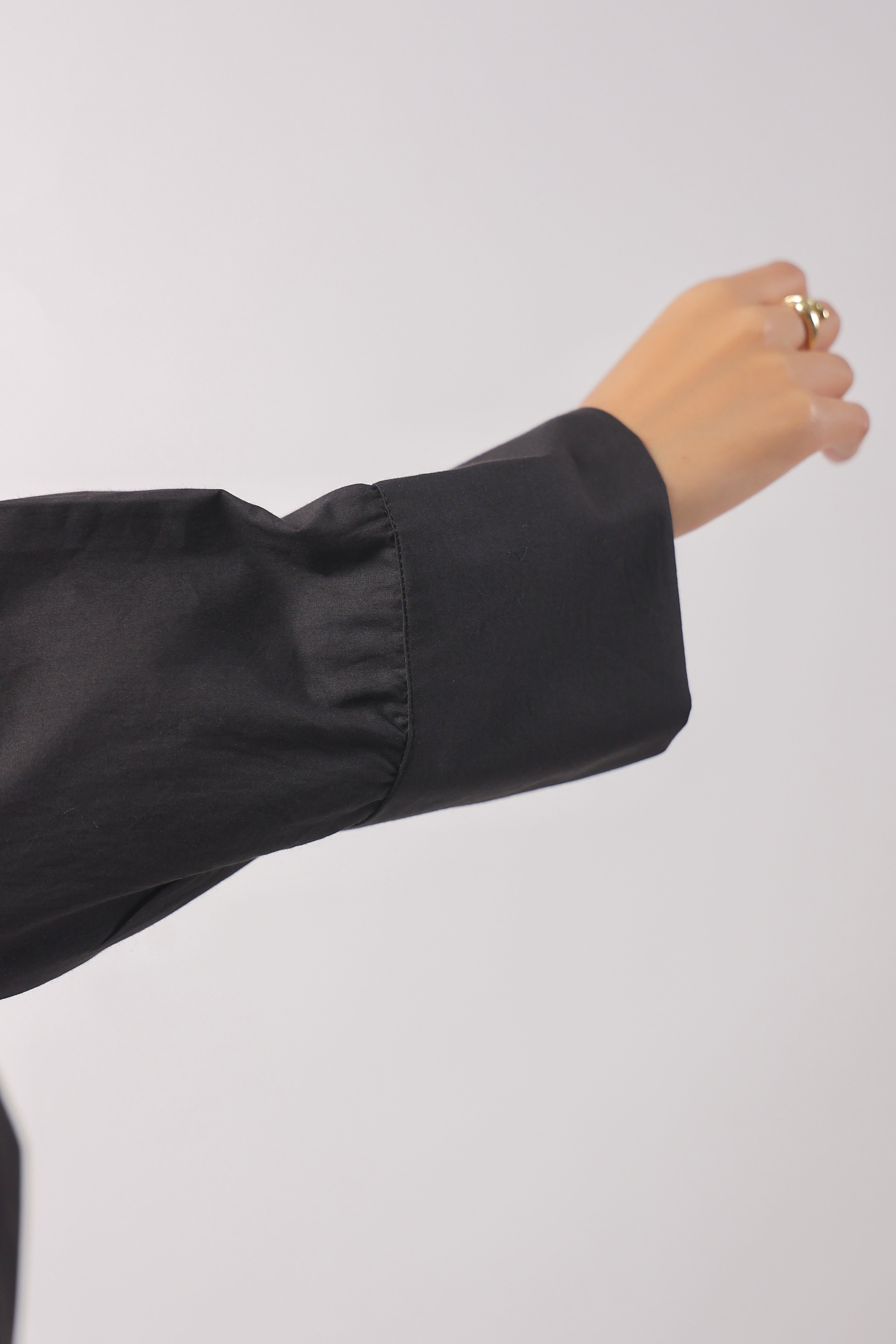 Women’s Black Cotton Poplin Co-Ord Set