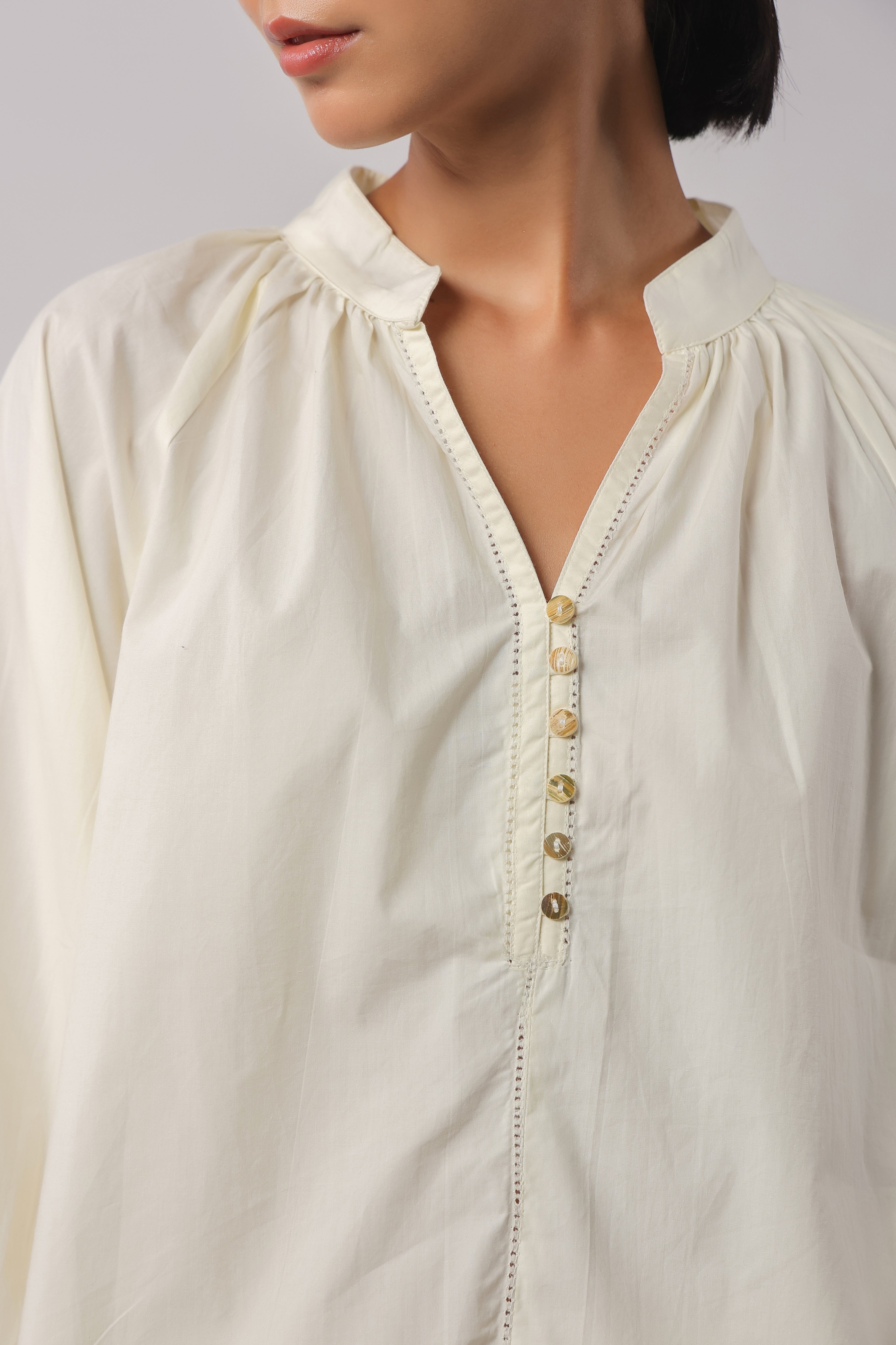 Women’s Beige Cotton Poplin Co-Ord Set