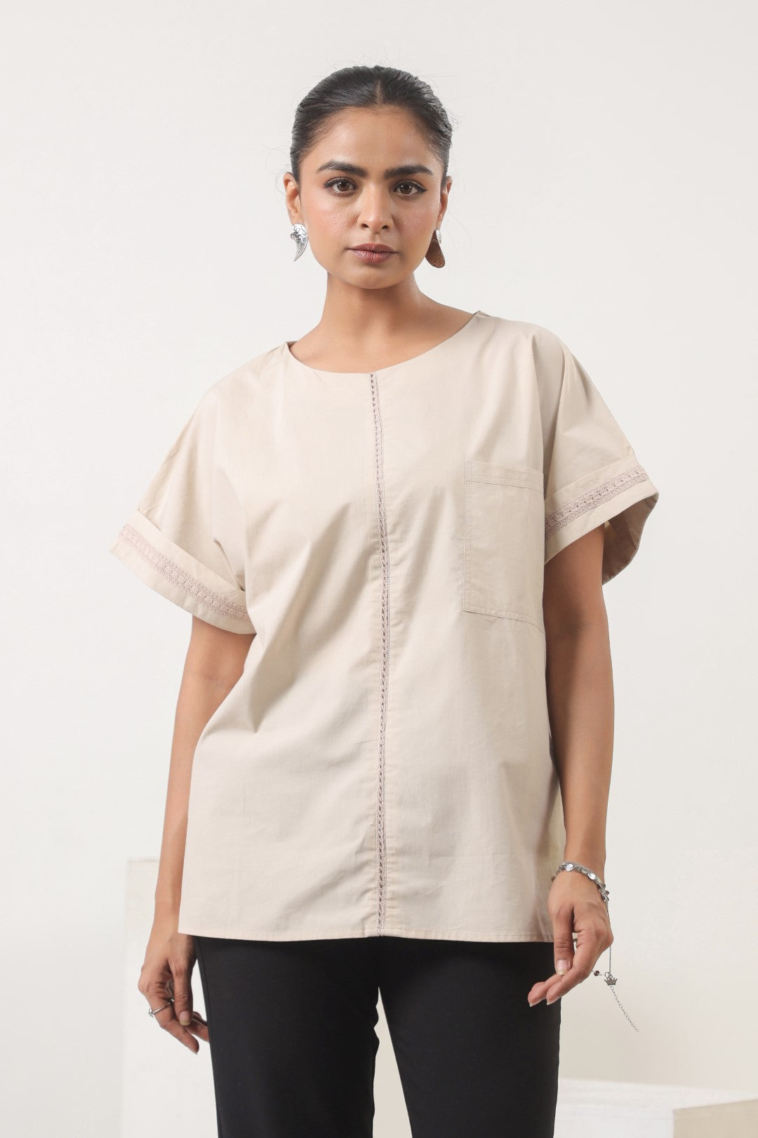 Womens Light Beige Top