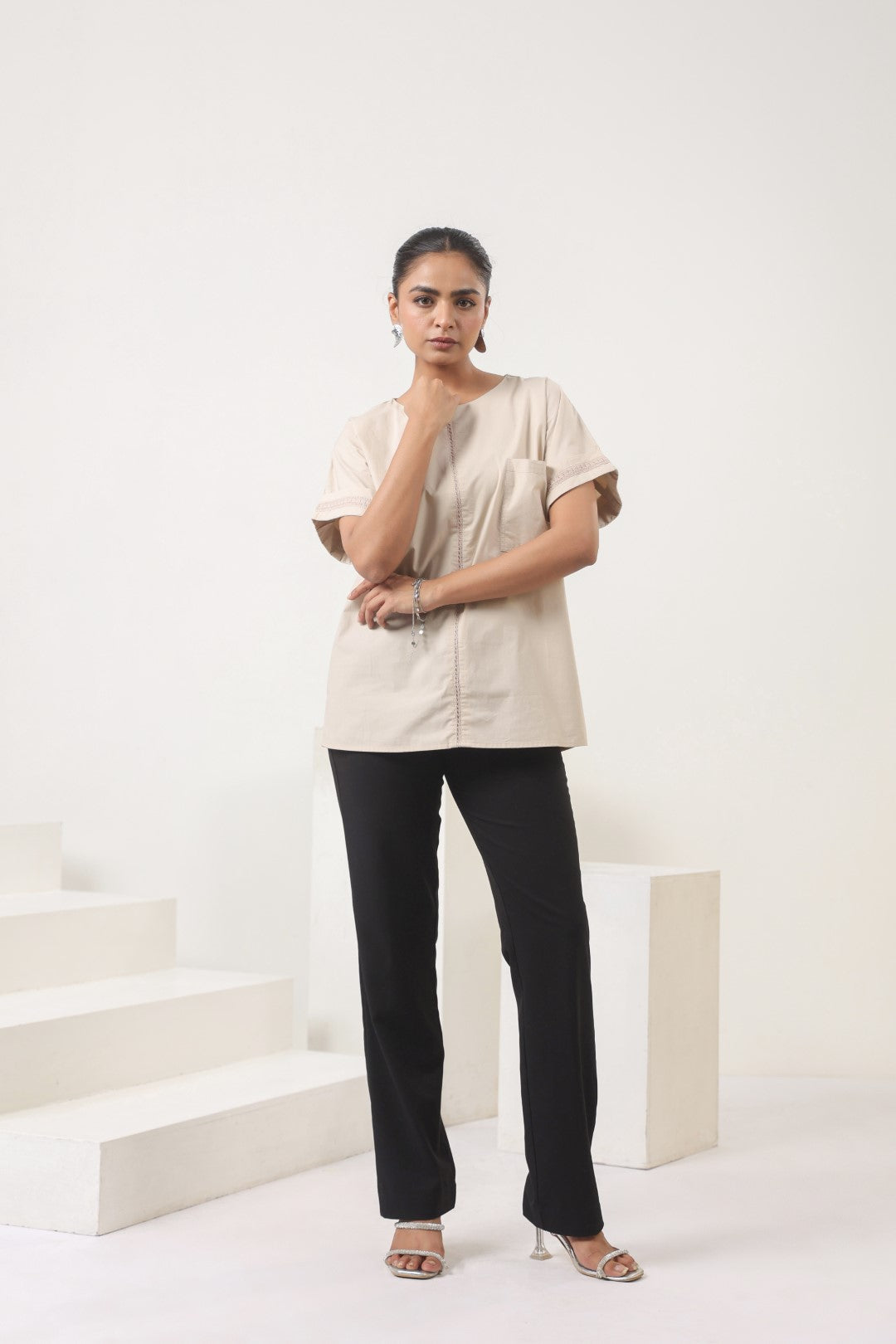 Womens Light Beige Top